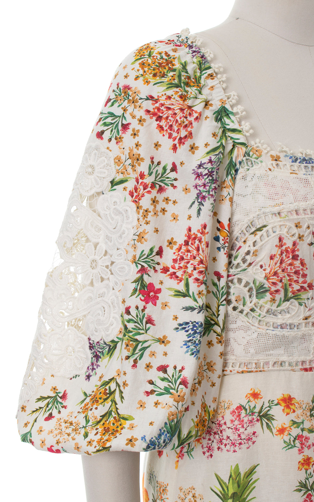 Modern Deadstock FARM RIO Floral Bird Novelty Print Dress | medium/large