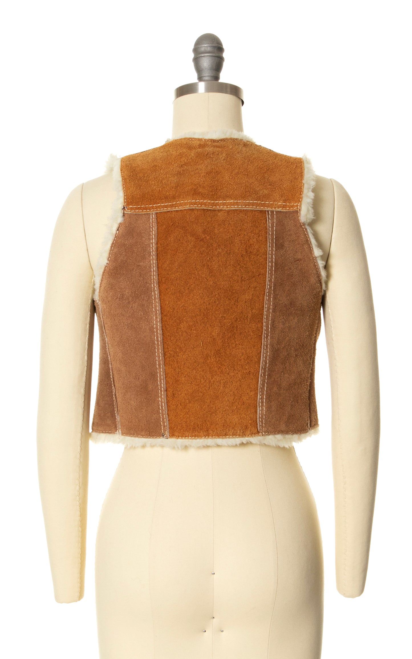 1970s Shearling lined Suede Vest | x-small