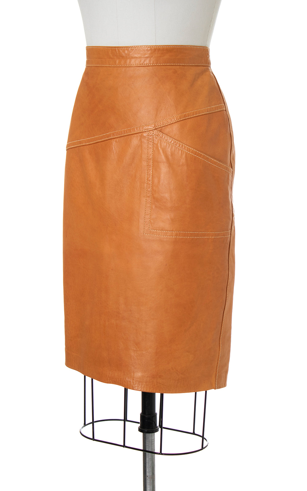 Escada leather pencil skirt hotsell