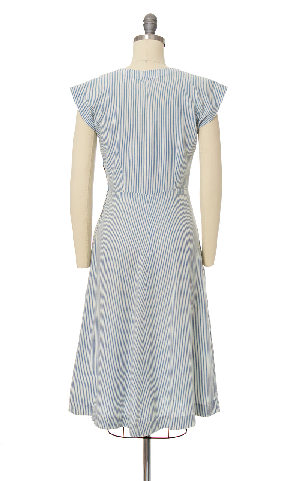 1930s 1940s Floral Appliqué Dress with Pockets | x-small/small