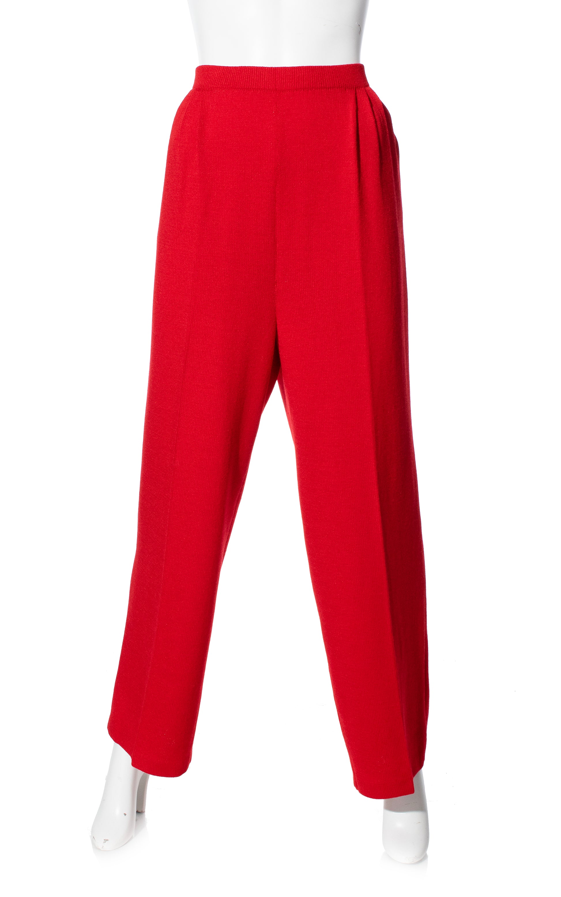 1980s ST. JOHN Red Knit Wool Pants  large/x-large – Birthday Life Vintage