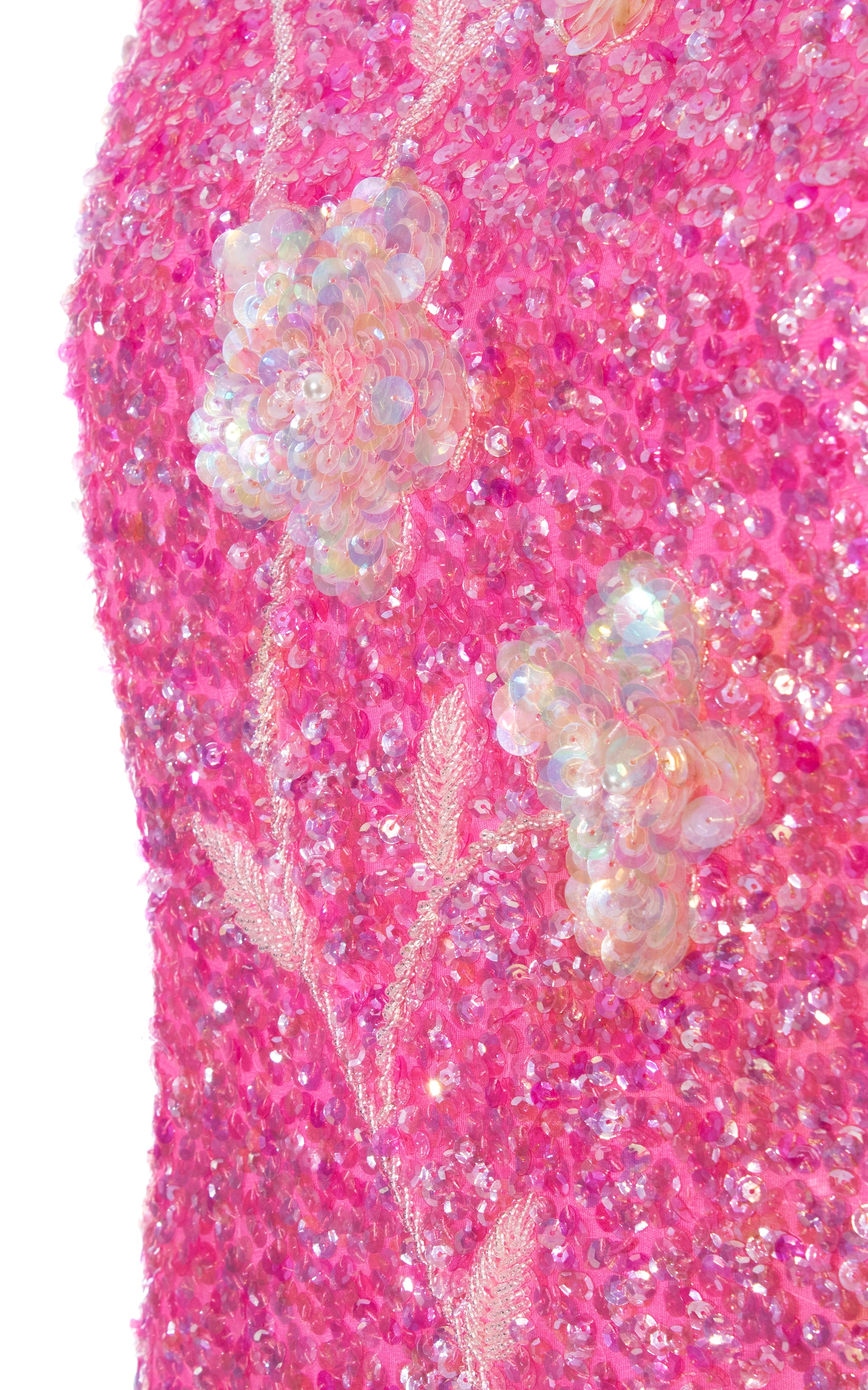 1960s Floral Sequined Pink Party Dress large/x-large – Birthday