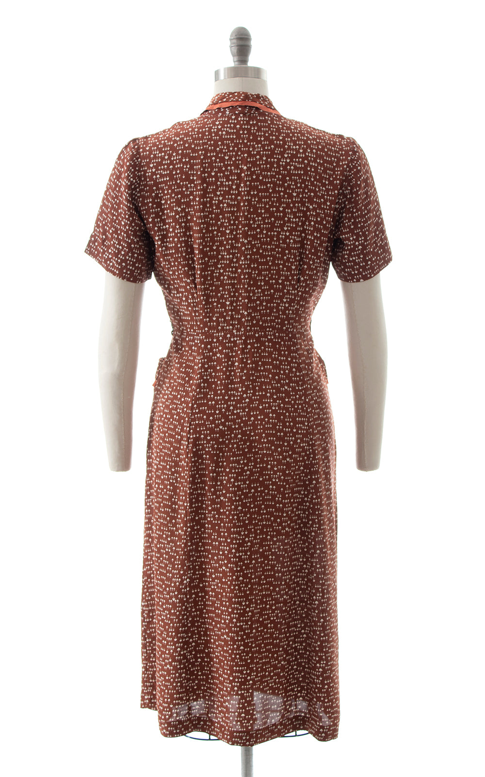 1940s Mushroom Novelty Print Shirt Dress BirthdayLifeVintage