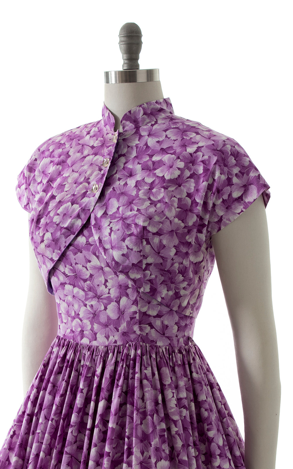 1950s Floral Cotton Sundress & Bolero Set BirthdayLifeVintage