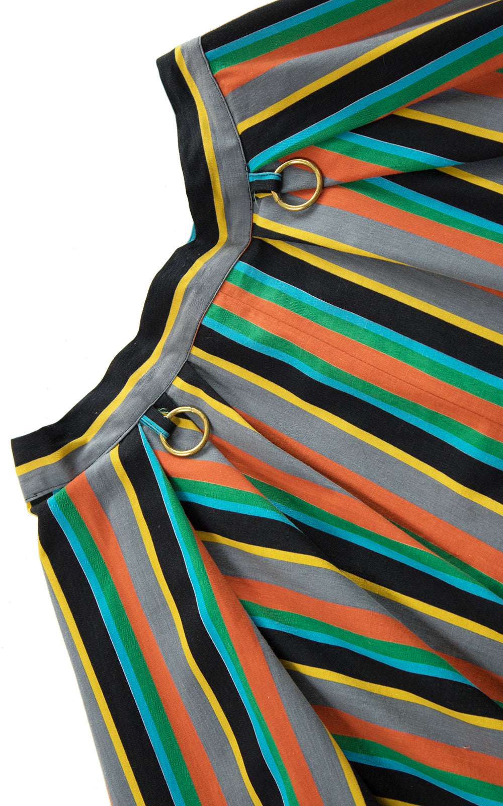 1950s O-Rings Striped Circle Skirt