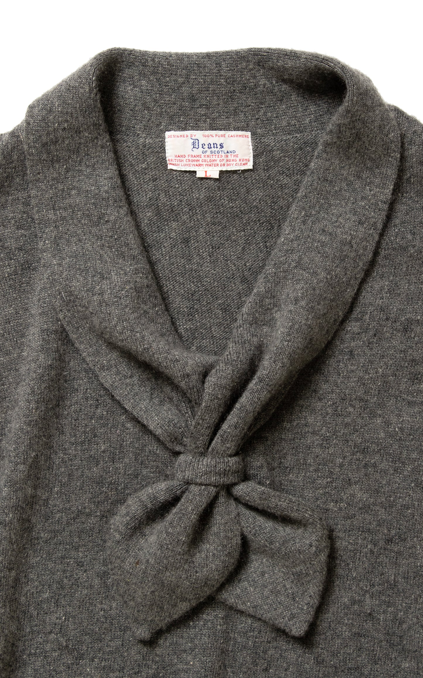 1950s Tie Neck Cashmere Knit Sweater | small/medium/large