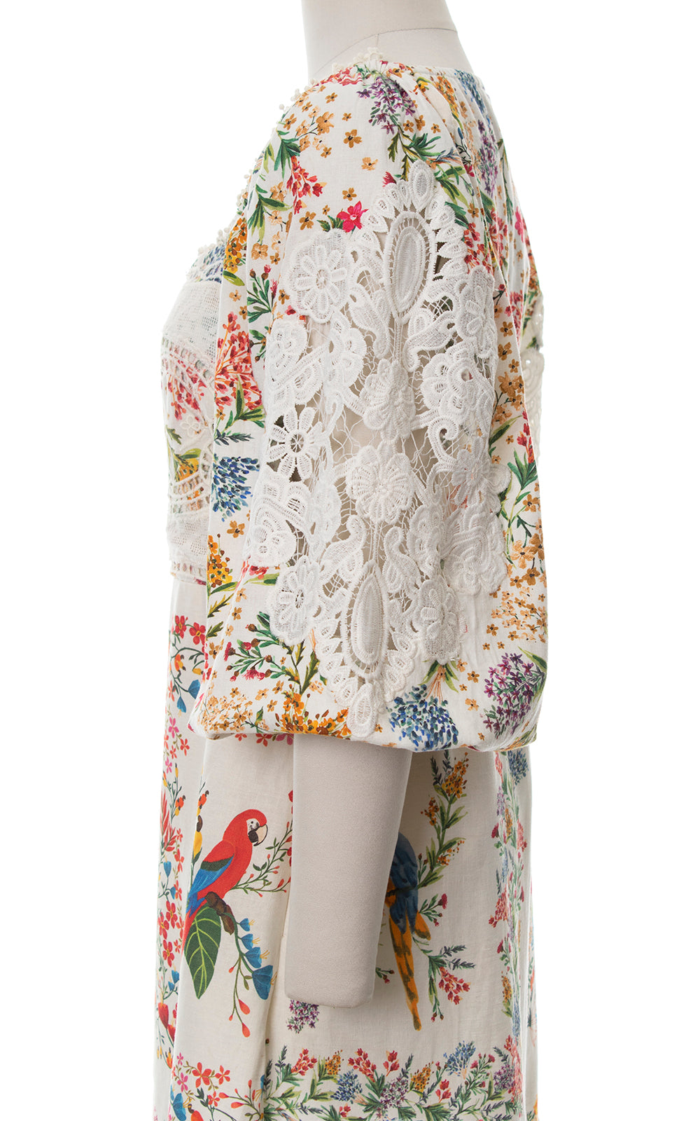 Modern Deadstock FARM RIO Floral Bird Novelty Print Dress | medium/large