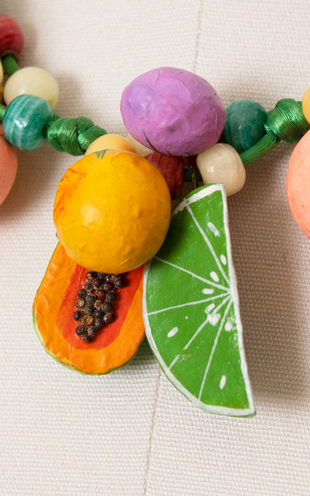 1980s Fruit Novelty Statement Necklace