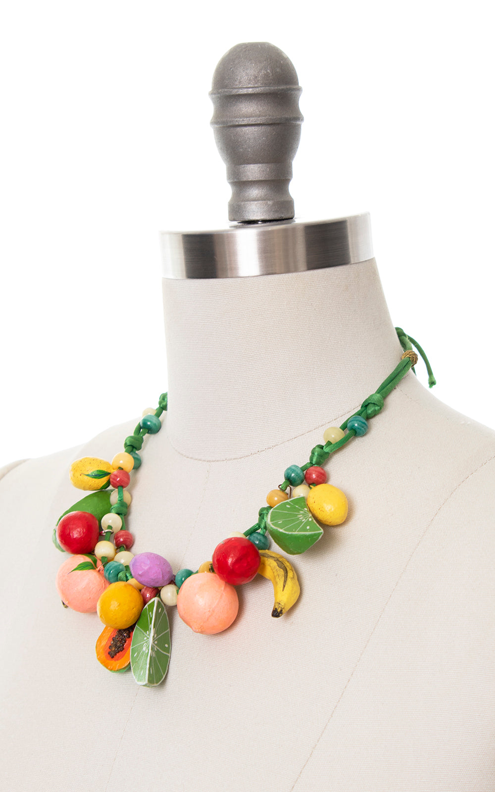 1980s Fruit Novelty Statement Necklace