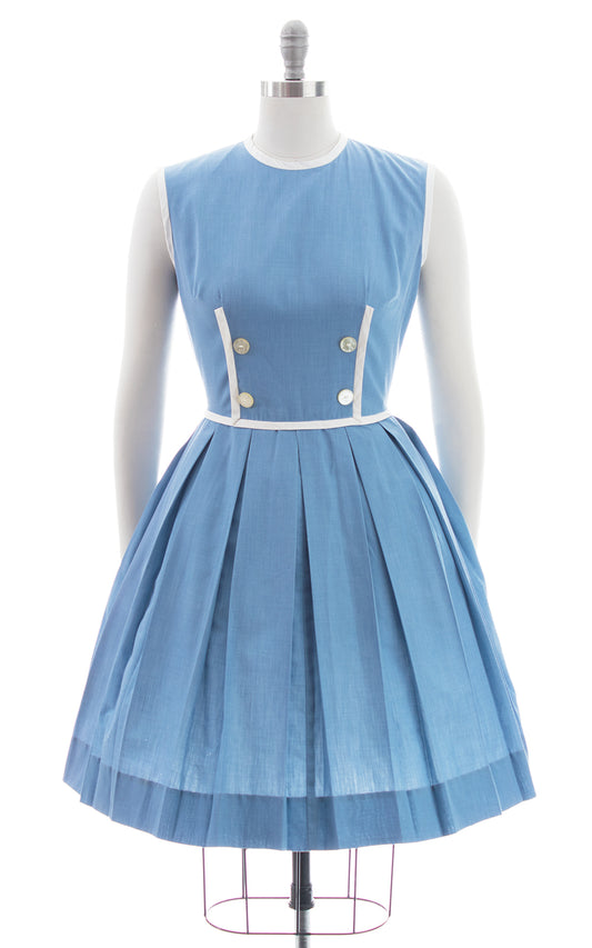 1950s Blue Cotton Sundress