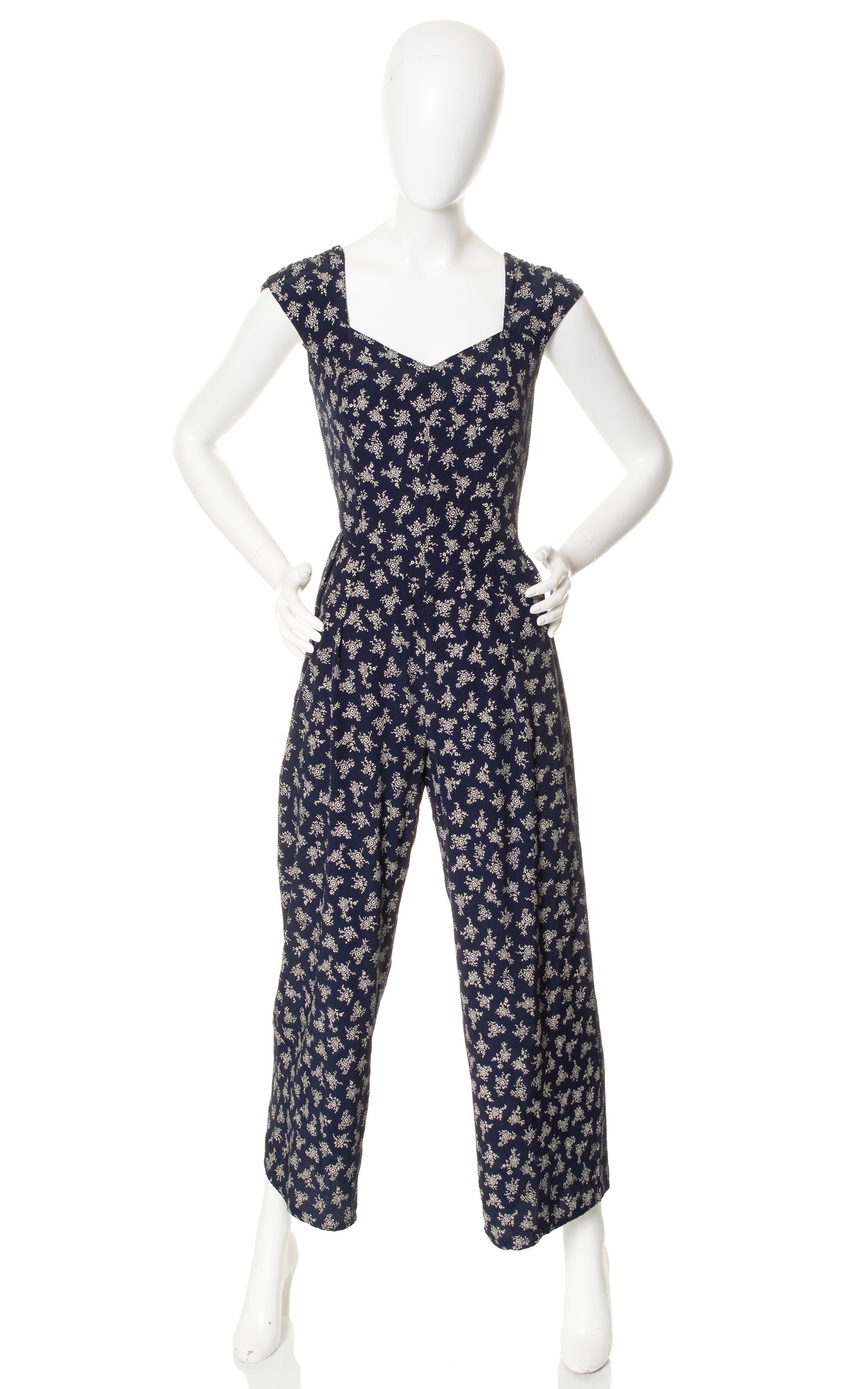 1990s Floral Tie Back Jumpsuit | small