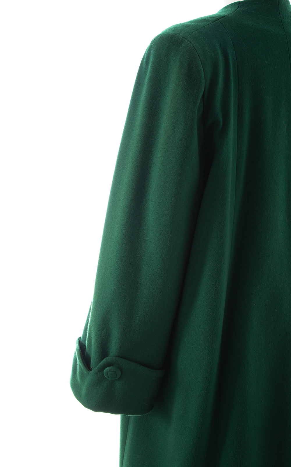 1940s Forest Green Wool Coat | large