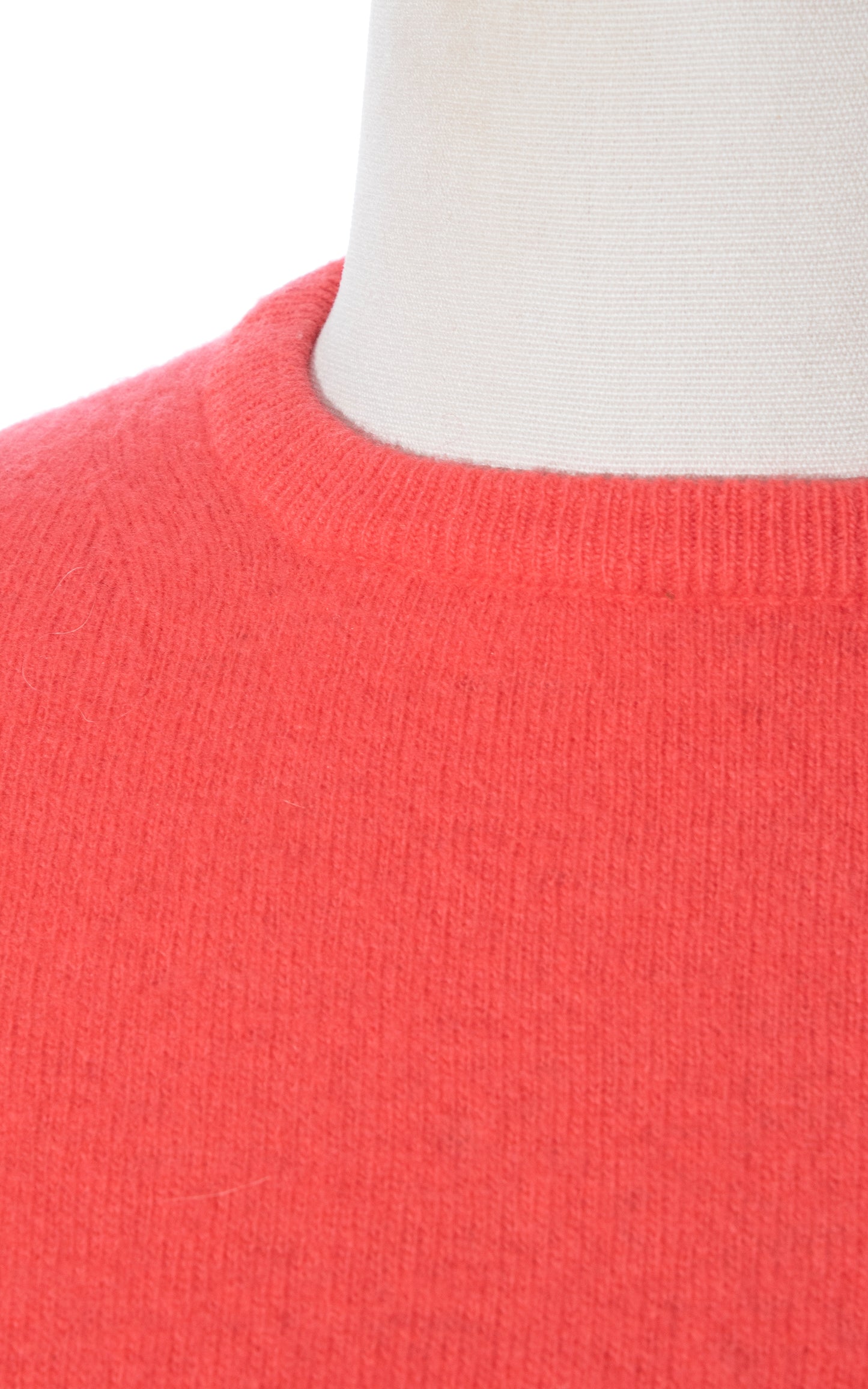 Vintage 40s 50s 1940s 1950s Hot Salmon Pink Knit Wool Short Sleeve Sweater Top Birthday Life Vintage