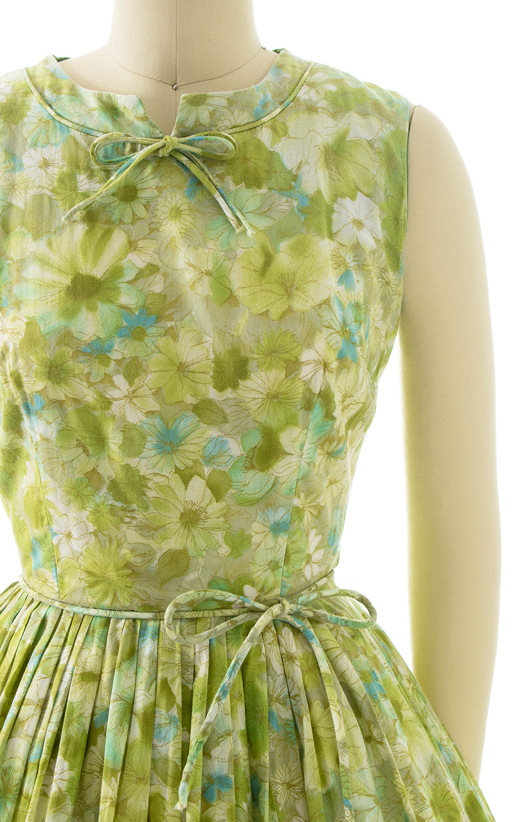 1950s 1960s Floral Cotton Voile Sundress | small