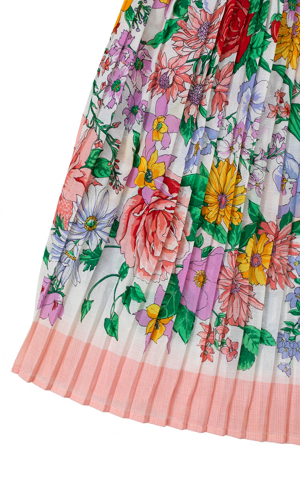 1980s Floral Accordion Pleated Skirt | x-small/small/medium