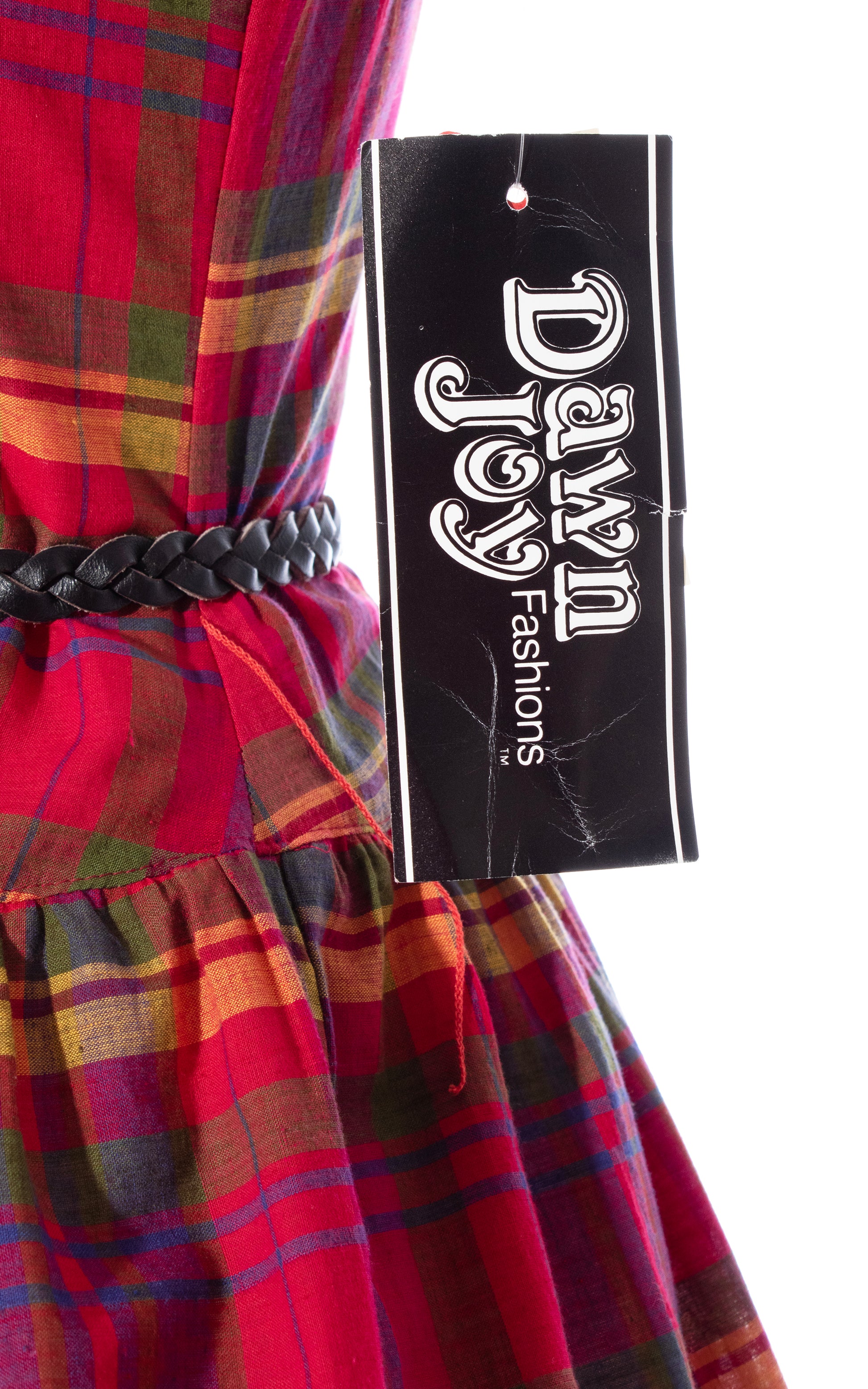 DEADSTOCK 1980s does 1950s Plaid Drop Waist Cotton Shirt Dress | mediu Birthday Life Vintage DEADSTOCK 1980s does 1950s Plaid Drop Waist Cotton Shirt Dress | mediu Birthday Life Vintage