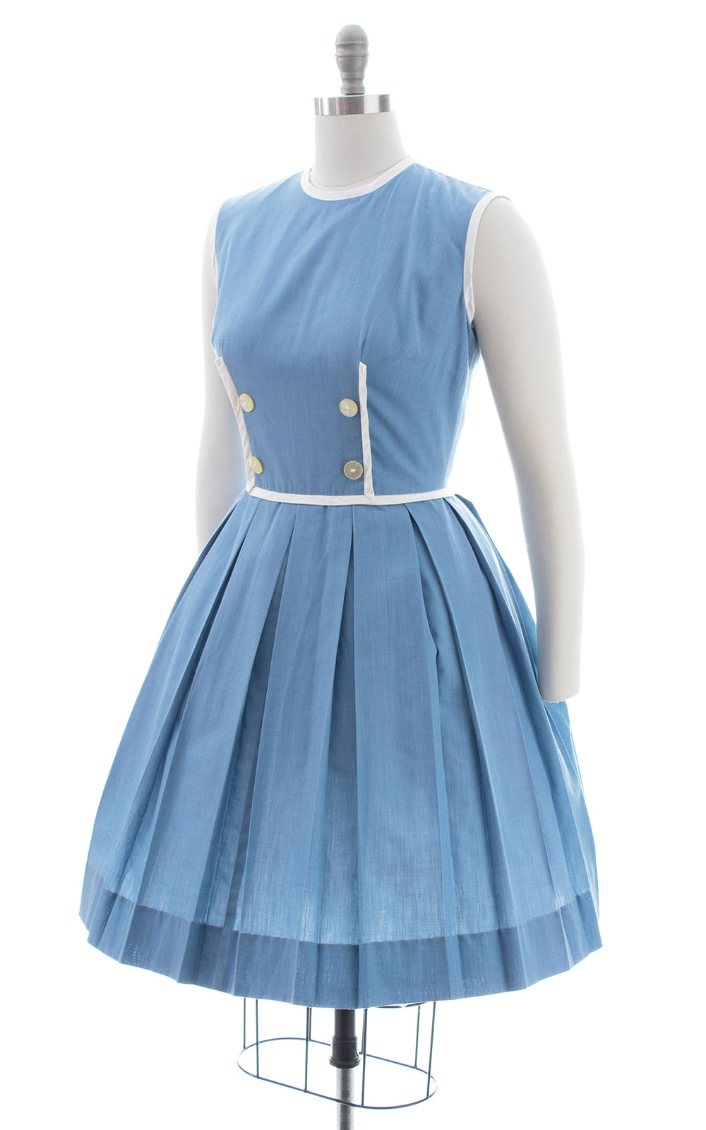 1950s Blue Cotton Sundress