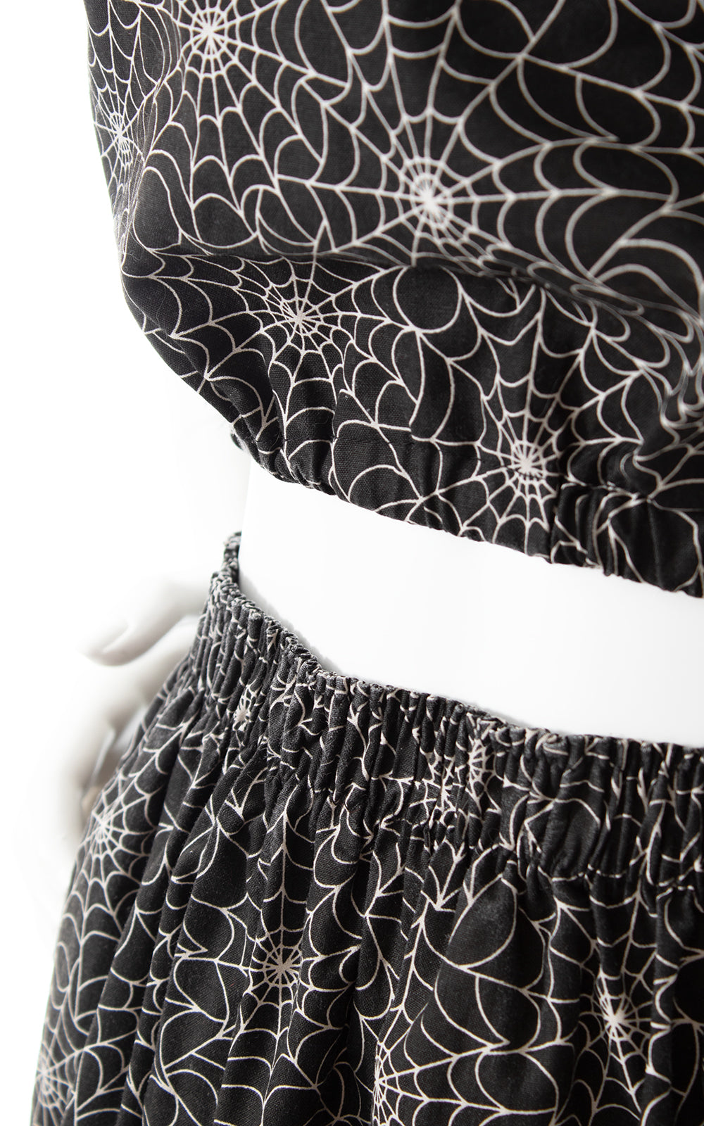 Modern 1940s Style Spiderweb Blouse & Skirt Set | x-small/small/medium