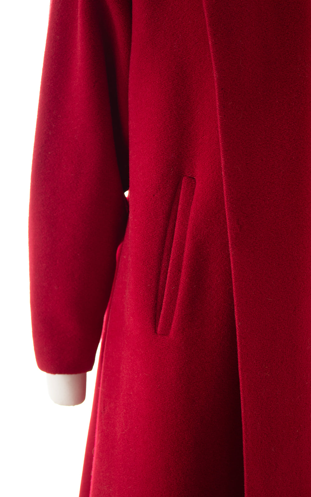 1950s Dark Red Wool Swing Coat | small/medium