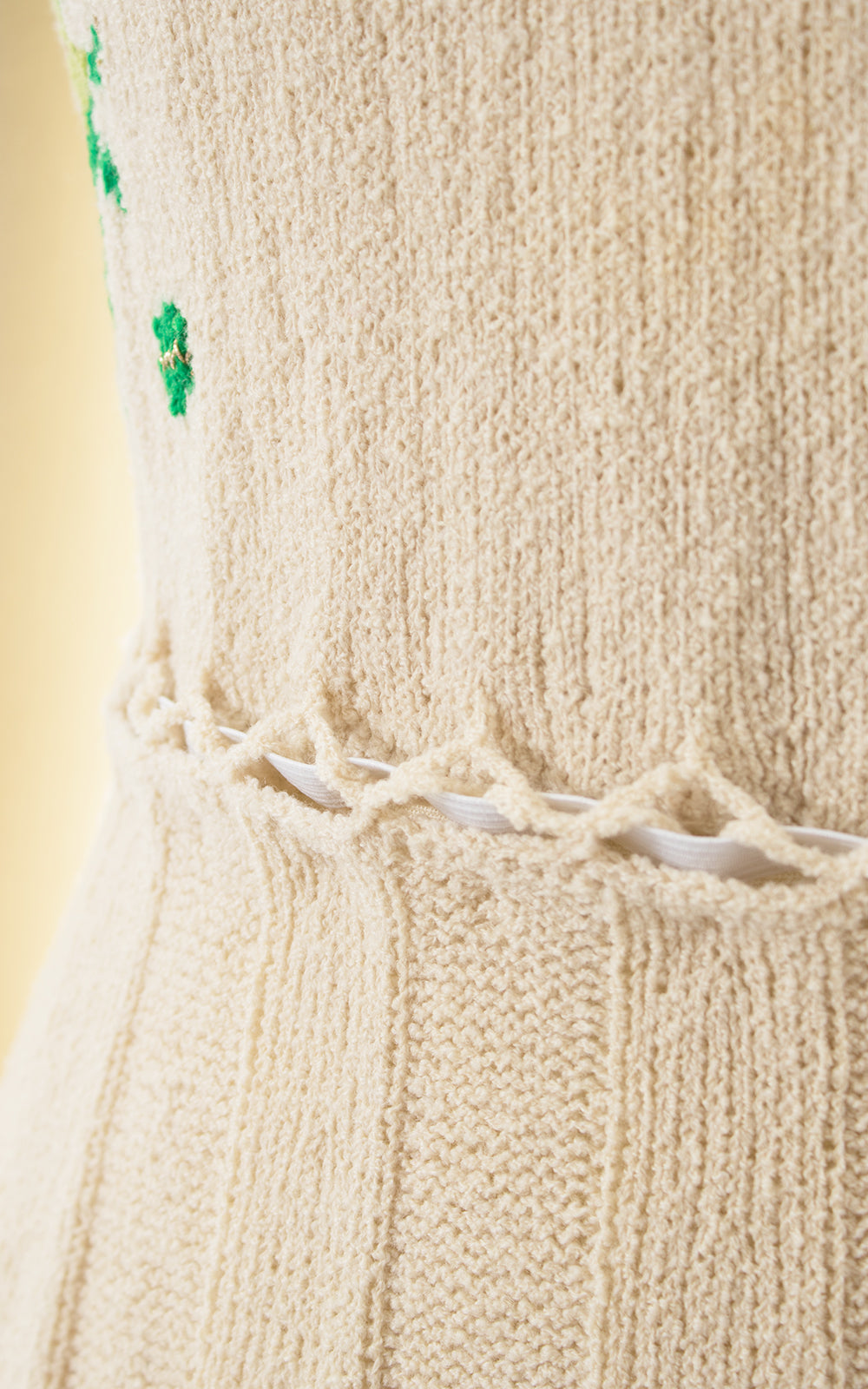 1950s Poodle Novelty Knit Wool Sweater Dress