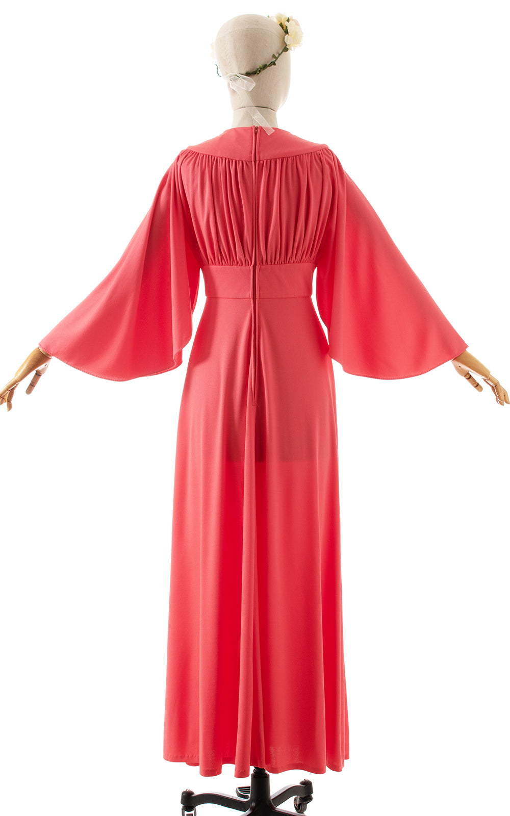 1970s Angel Sleeve Grecian Maxi Dress | x-small/small