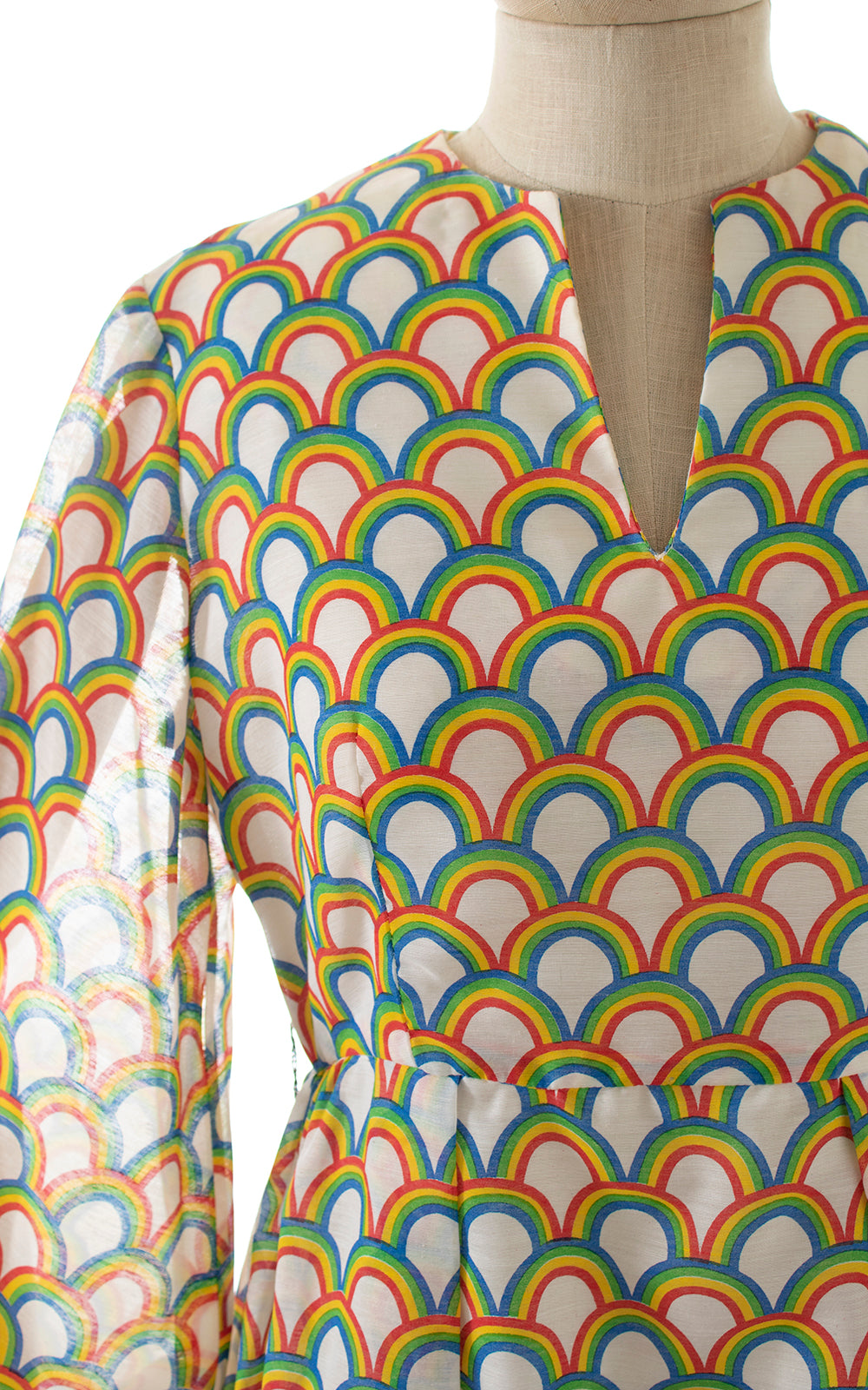 1960s DEADSTOCK Rainbow Dress | medium
