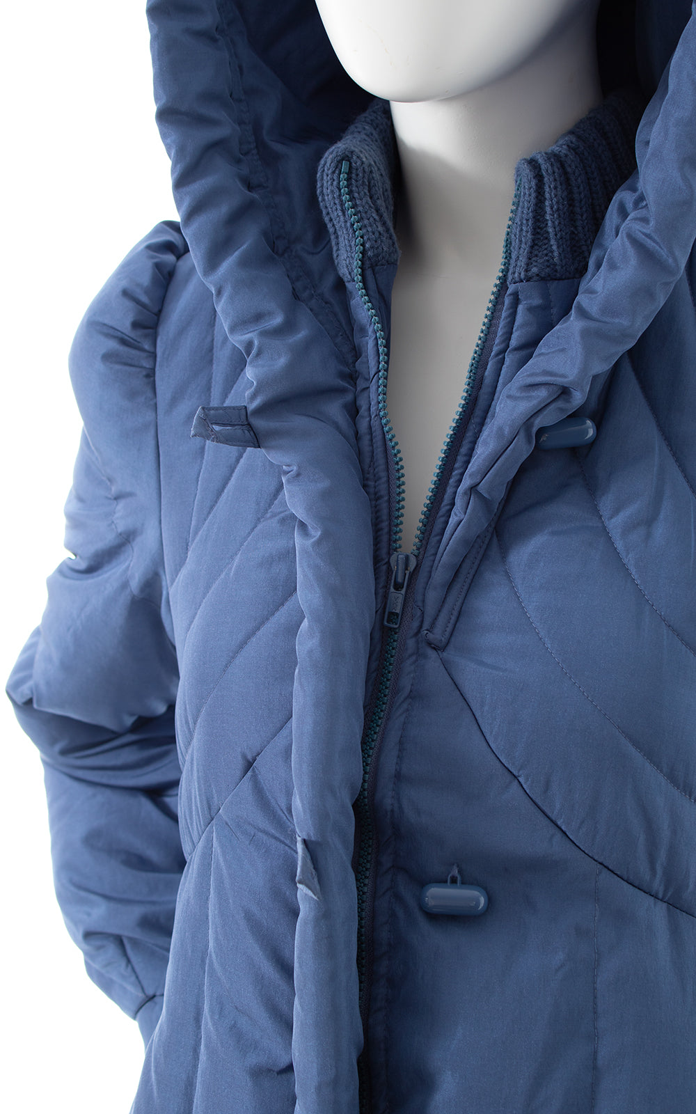 1980s Hooded Quilted Down Puffer Coat BirthdayLifeVintage