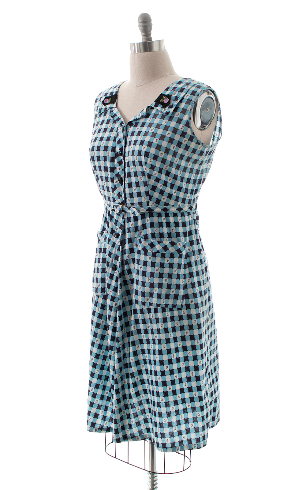 1940s Gingham Shirtwaist Sundress | x-large | BirthdayLifeVintage