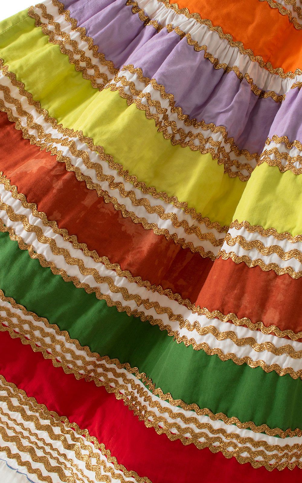 1950s Rainbow Striped Patio Circle Skirt BirthdayLifeVintage