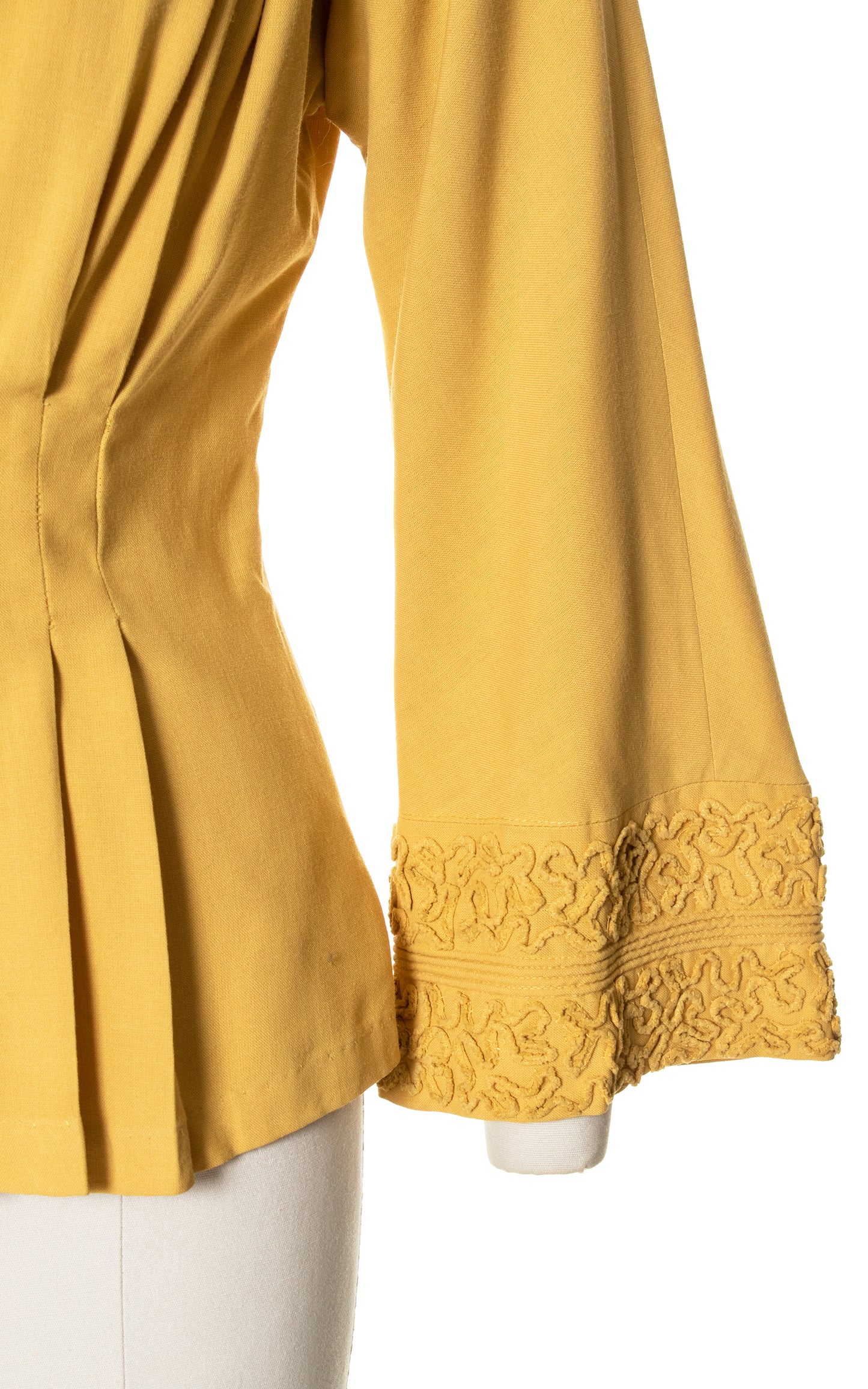 1940s Soutache Bell Sleeve Blouse | small/medium