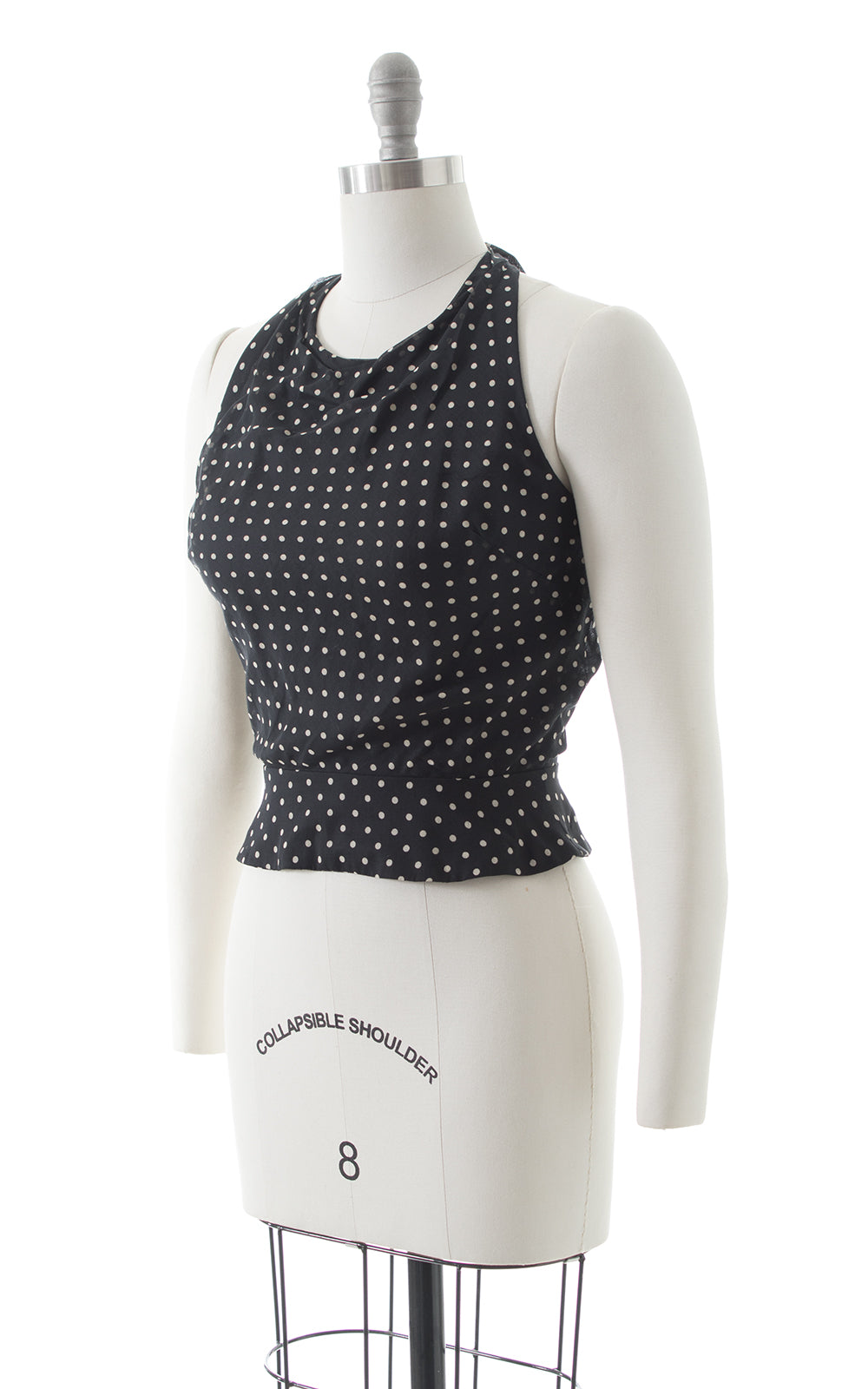 1970s Polka Dot Halter Top BirthdayLifeVintage