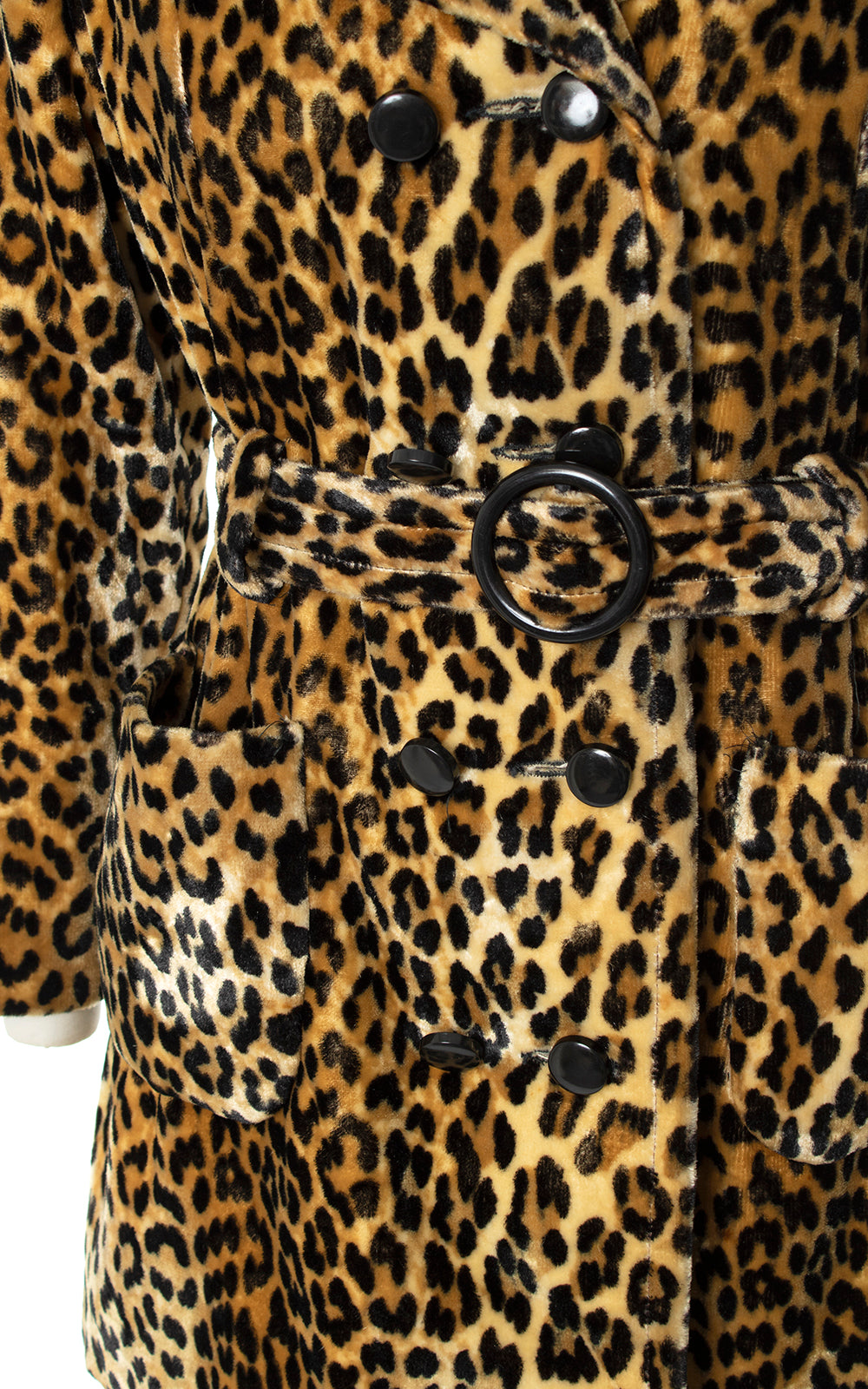 Vintage 1970s 70s Leopard Print Faux Fur Belted Coat Birthday Life Vintage