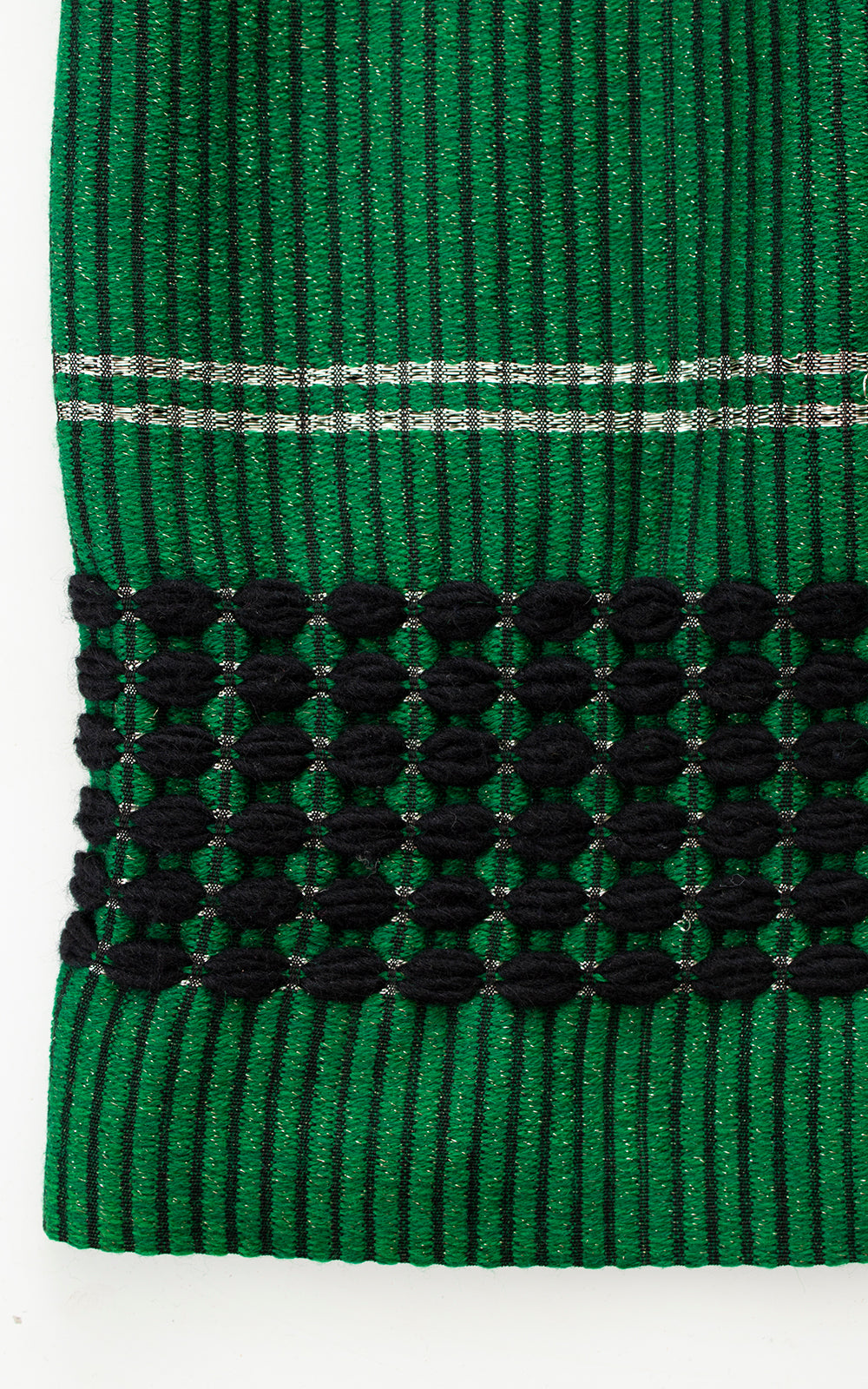 1960s Green Woven Wool Skirt | medium