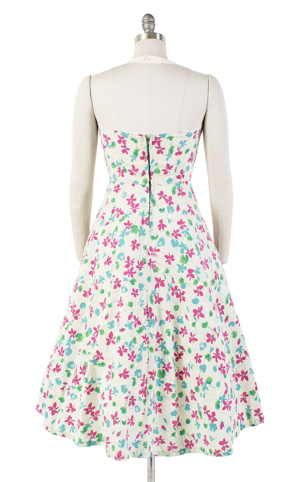 1950s Floral Halter Strap Cotton Sundress | Small/medium – Birthday ...