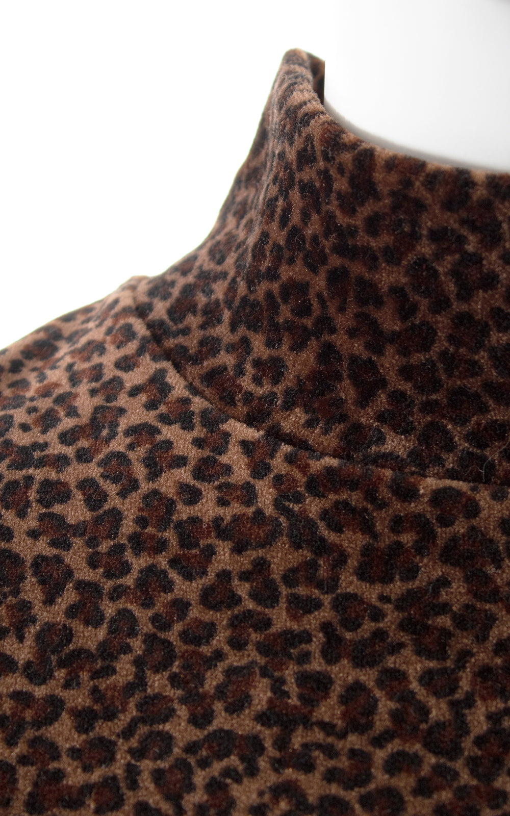 1990s Leopard Print Stretchy Velour Catsuit | small/medium/large
