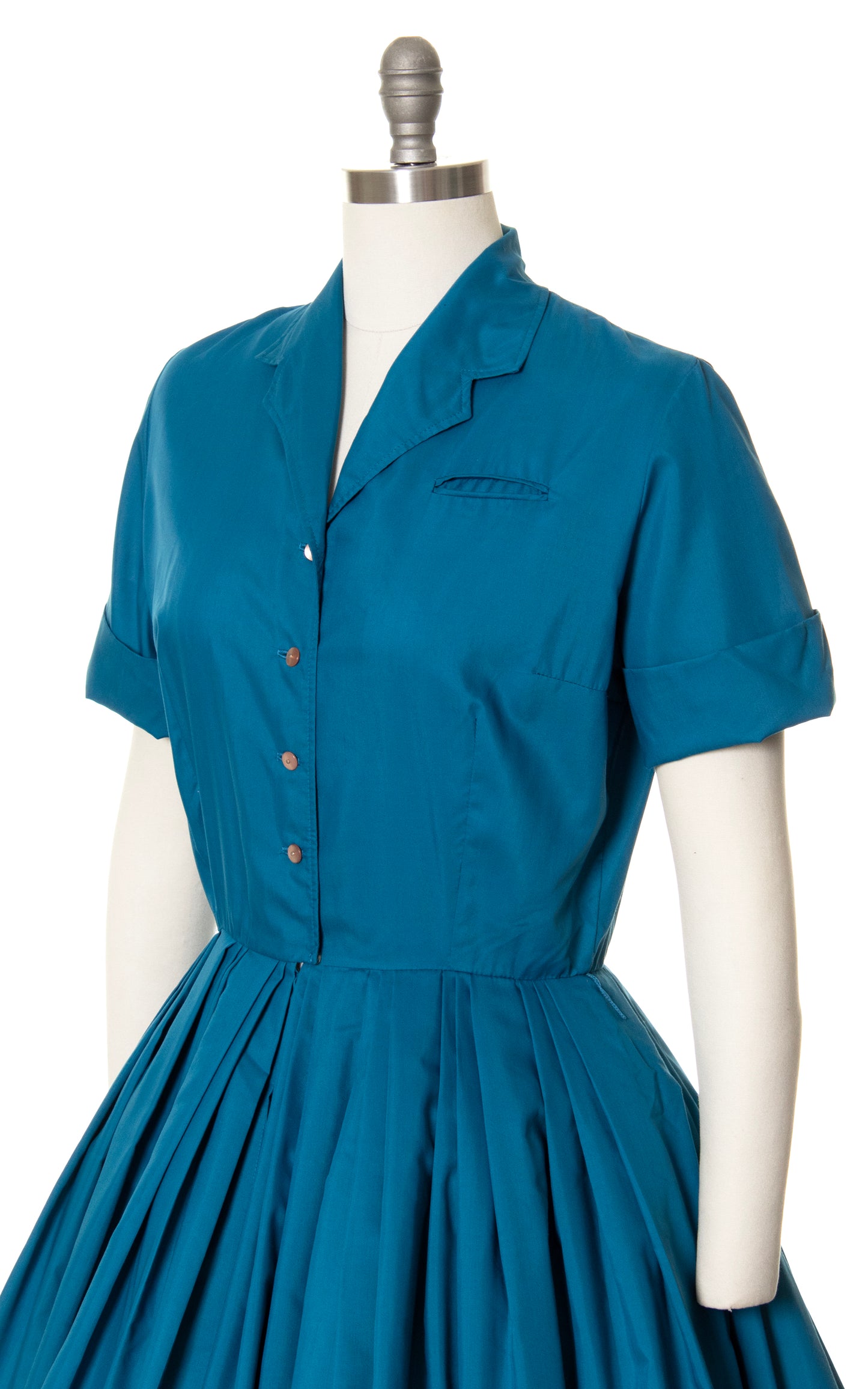 1960s Blue Shirtwaist Dress | medium