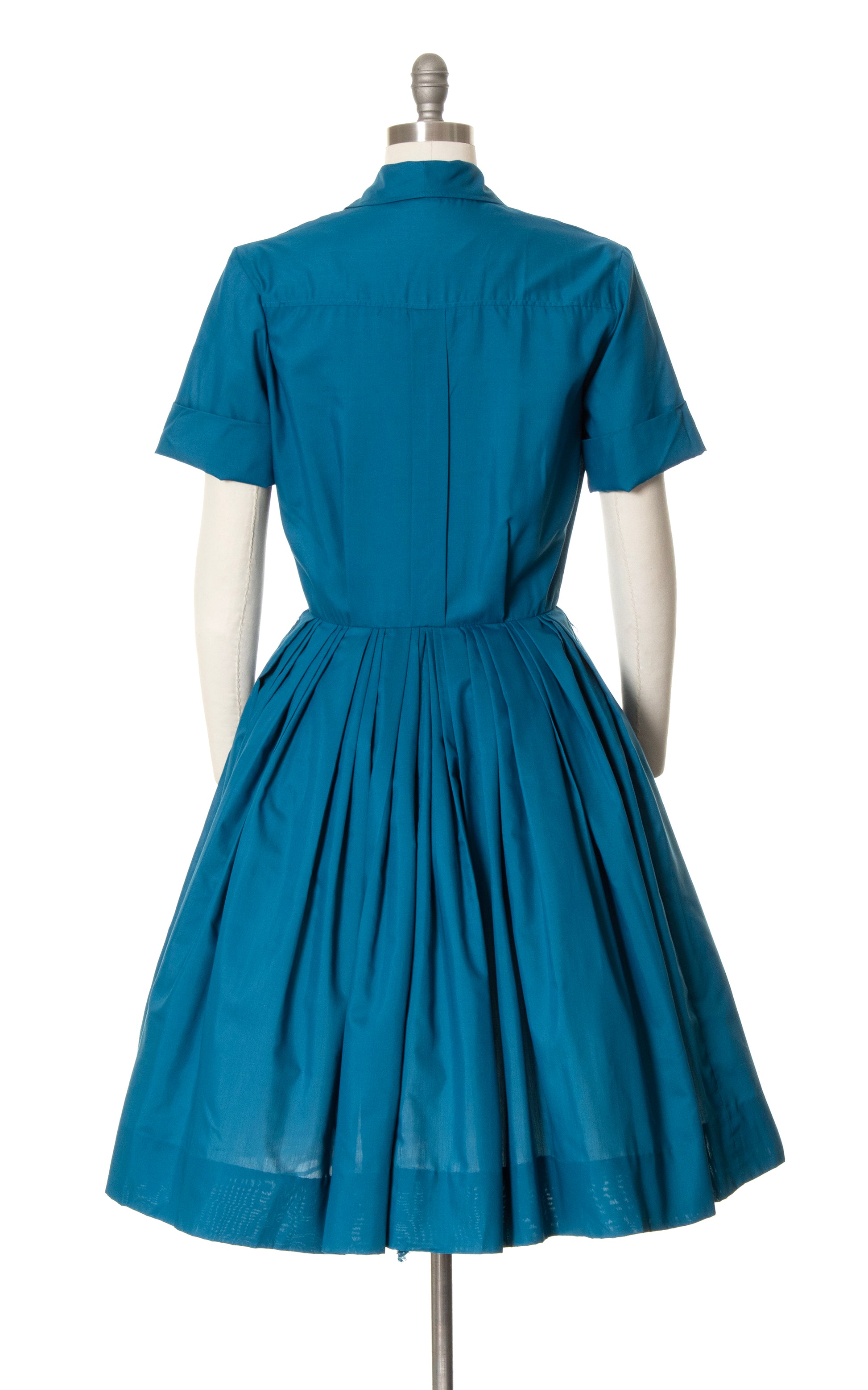 1960s Blue Shirtwaist Dress