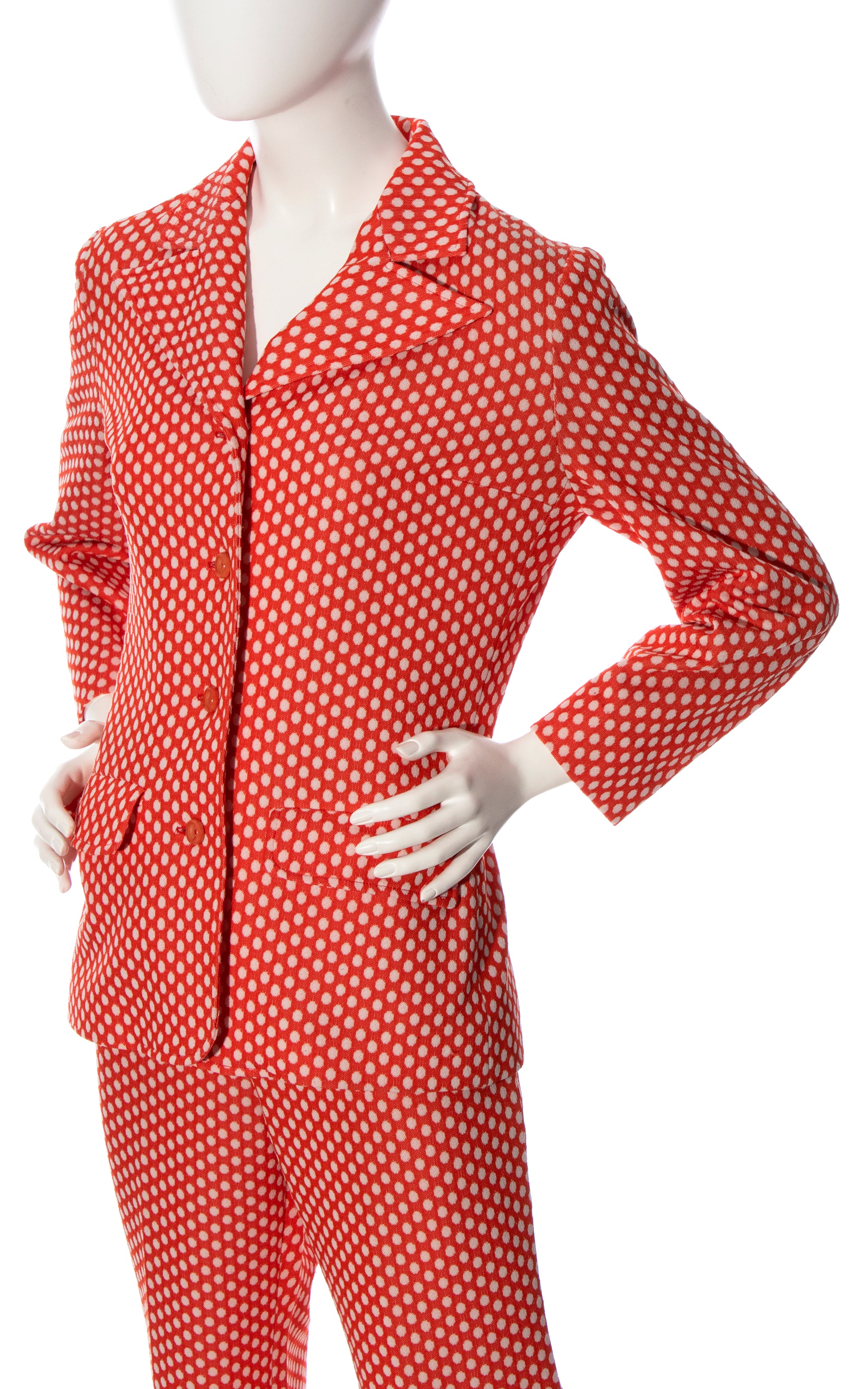 Polka dot pant suit best sale