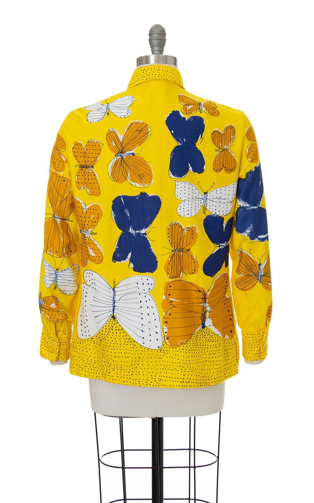 1970s VERA NEUMANN Butterfly Novelty Print Blouse