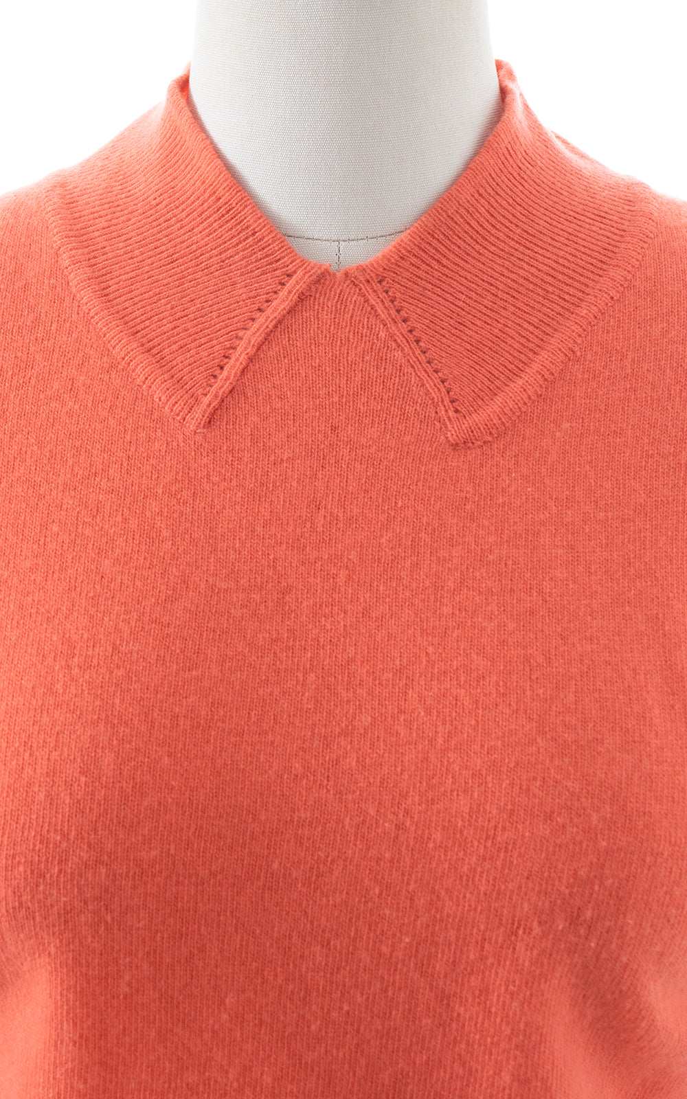 1950s Coral Cashmere Sweater Top | small/medium