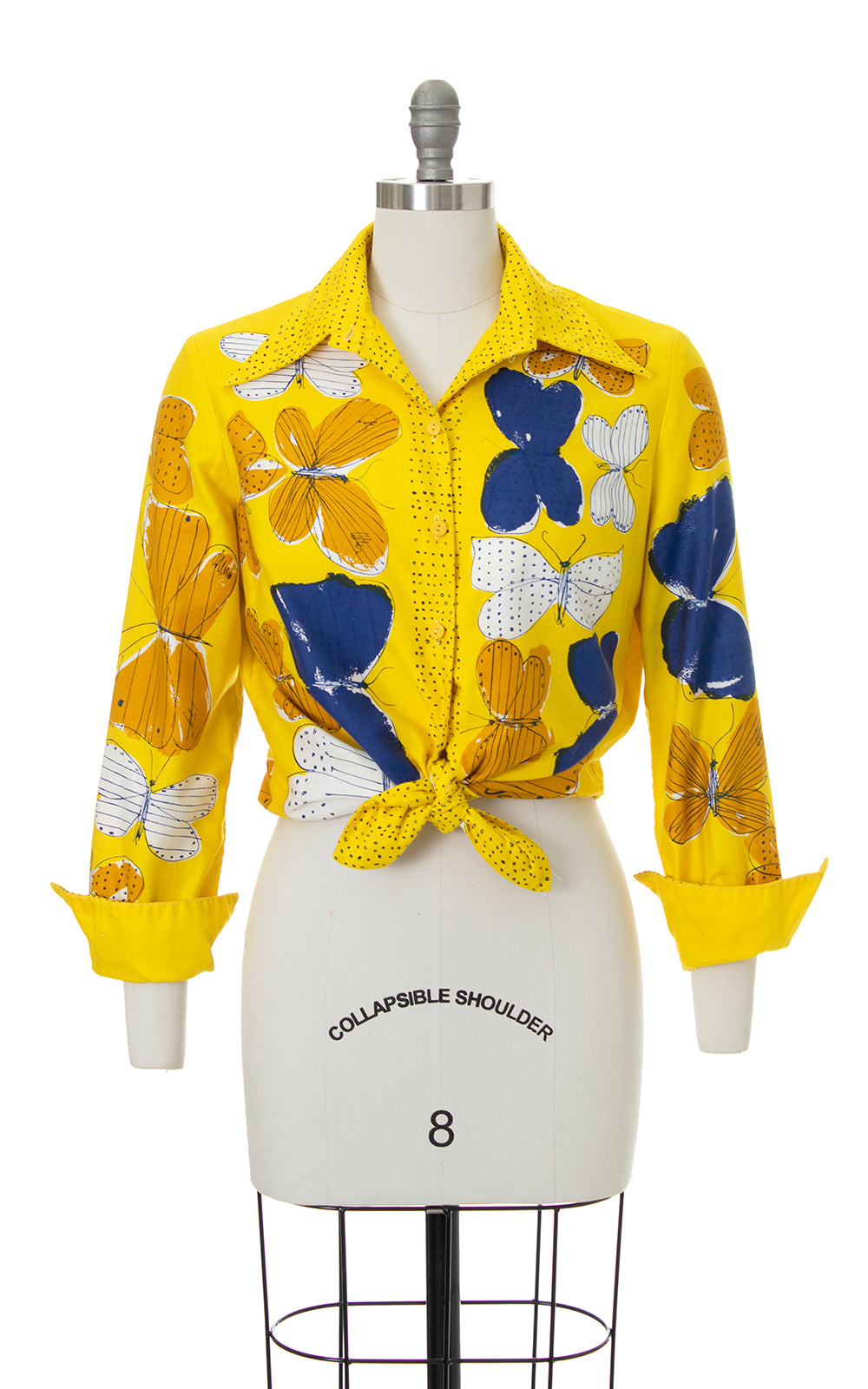 1970s VERA NEUMANN Butterfly Novelty Print Blouse