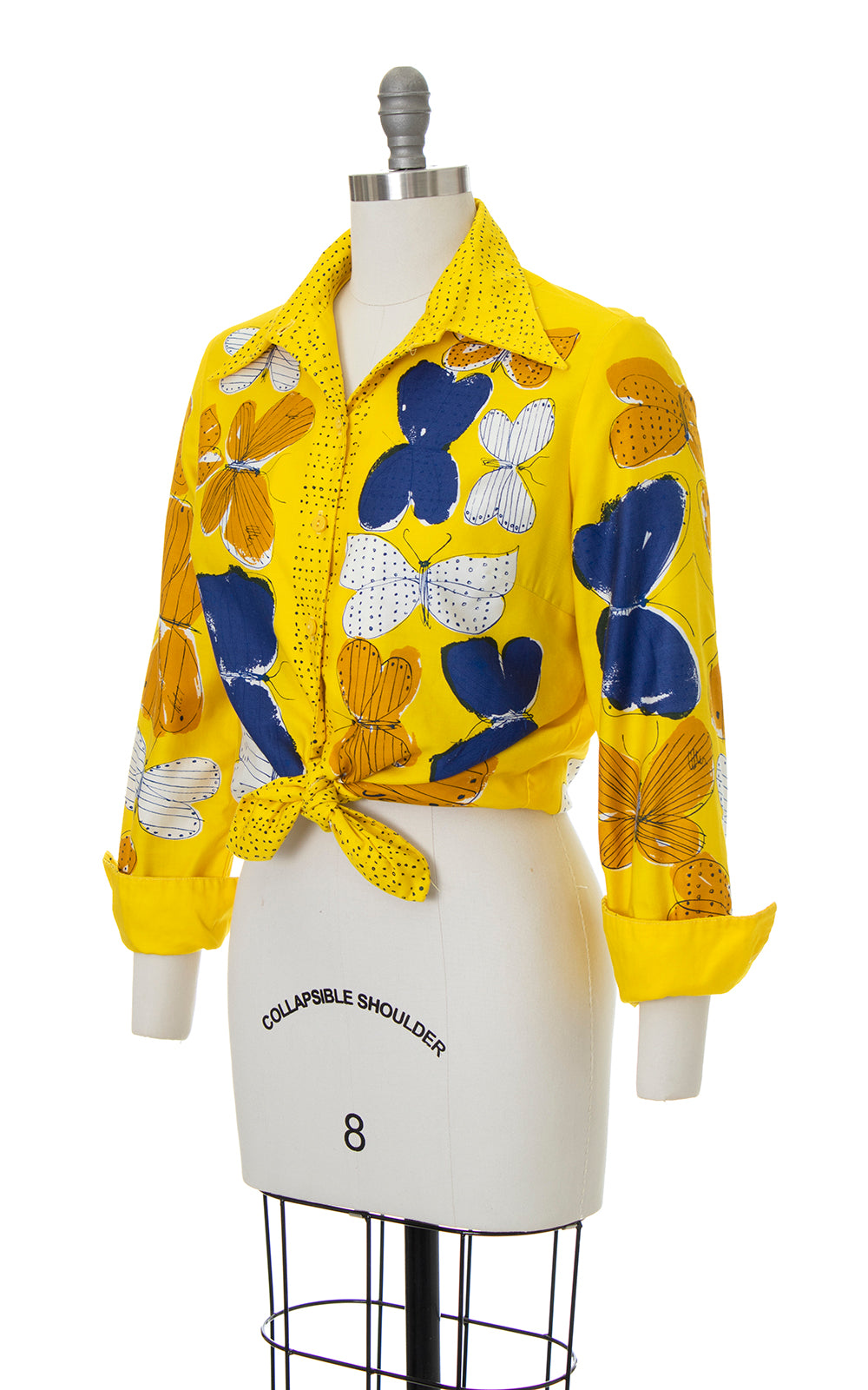 1970s VERA NEUMANN Butterfly Novelty Print Blouse