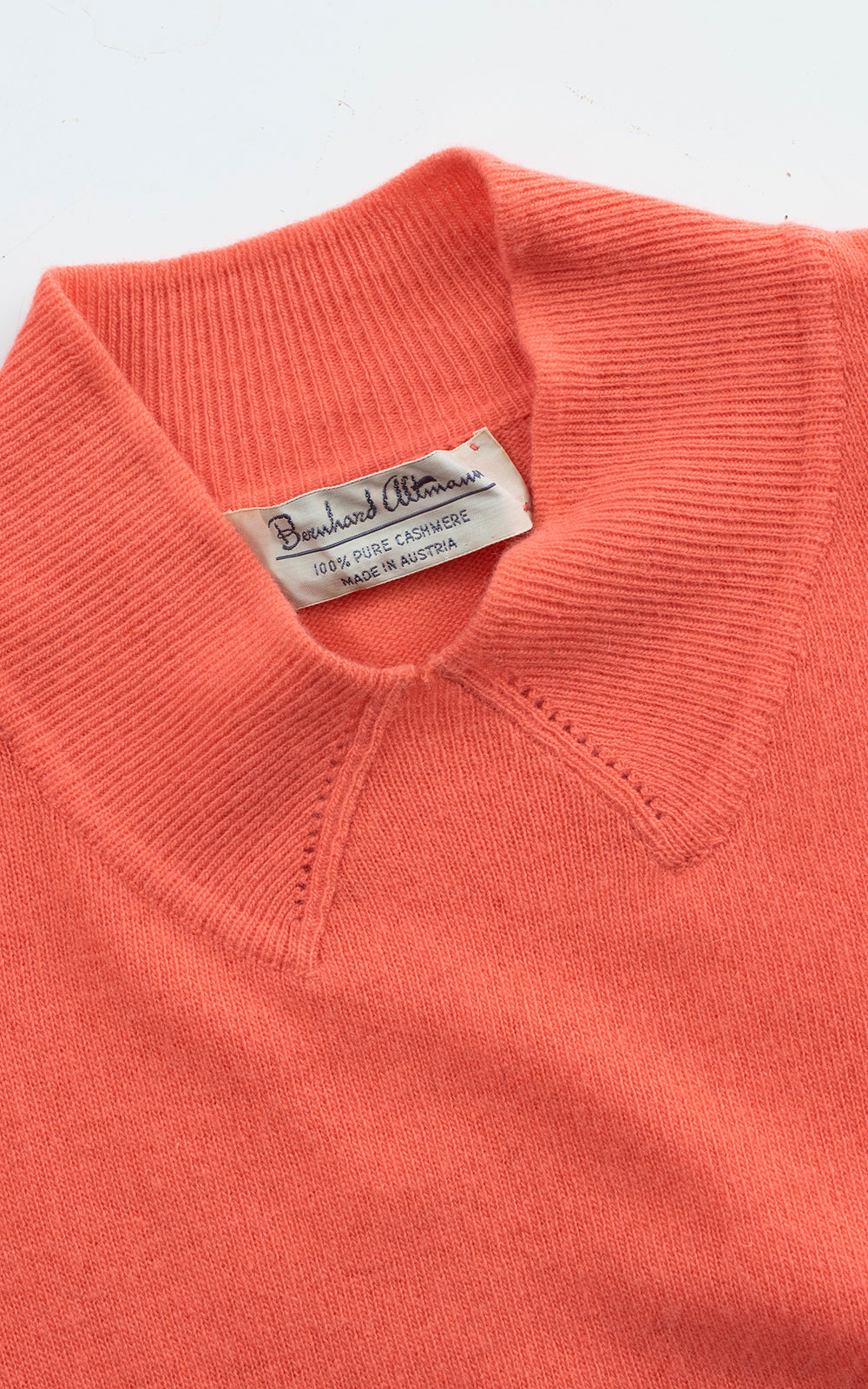 1950s Coral Cashmere Sweater Top | small/medium