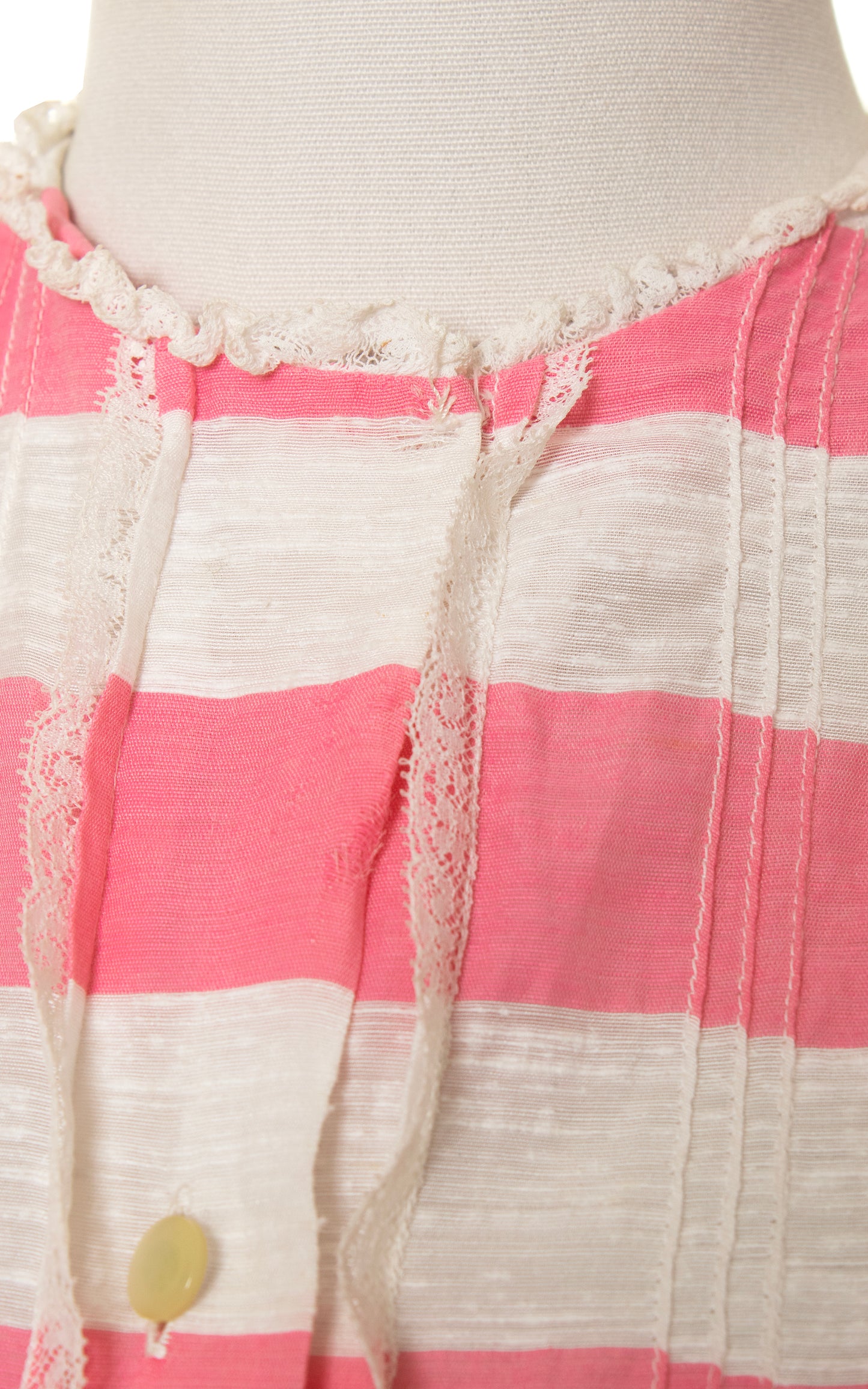 1950s Pink Striped Shirtwaist Sundress | medium