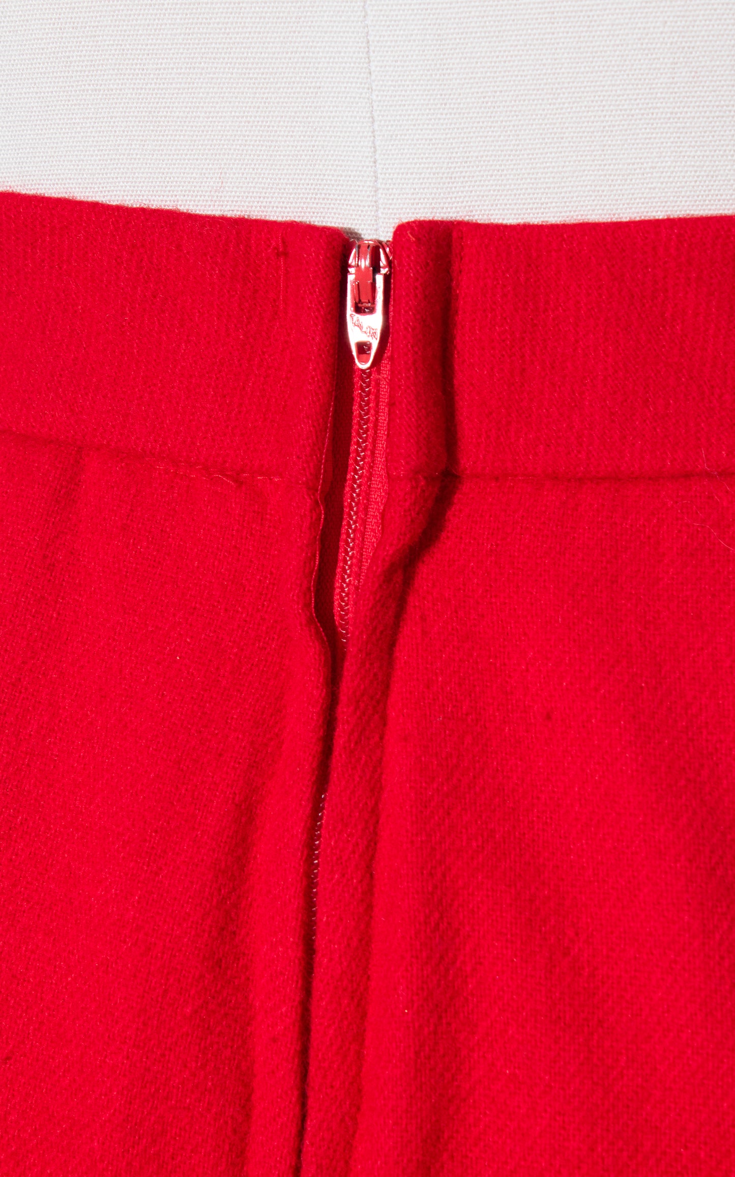 Vintage 70s 1970s Red Wool High Waisted Flared Bell Bottom Pants Birthday Life Vintage