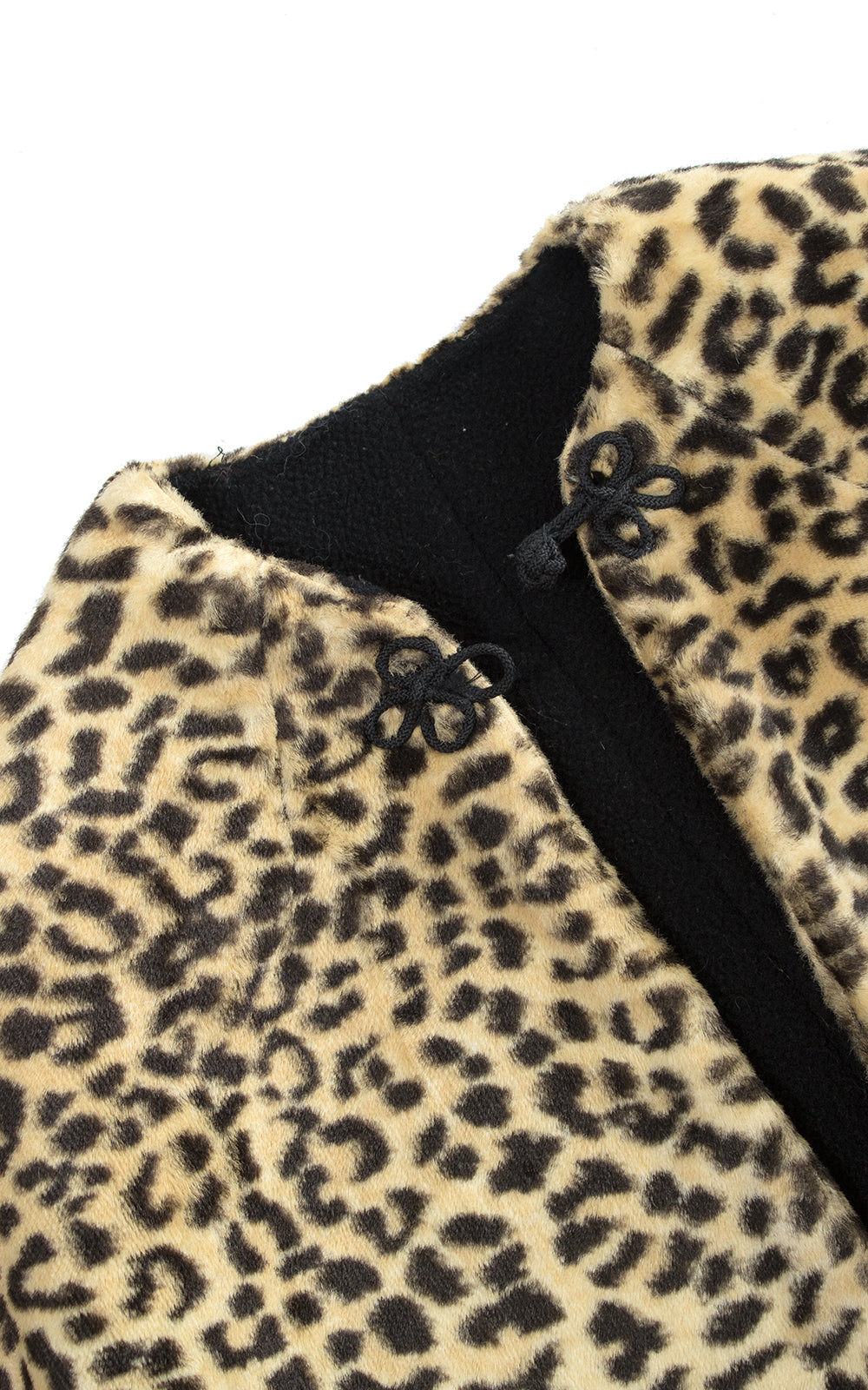 1960s Leopard Print Faux Fur Cape