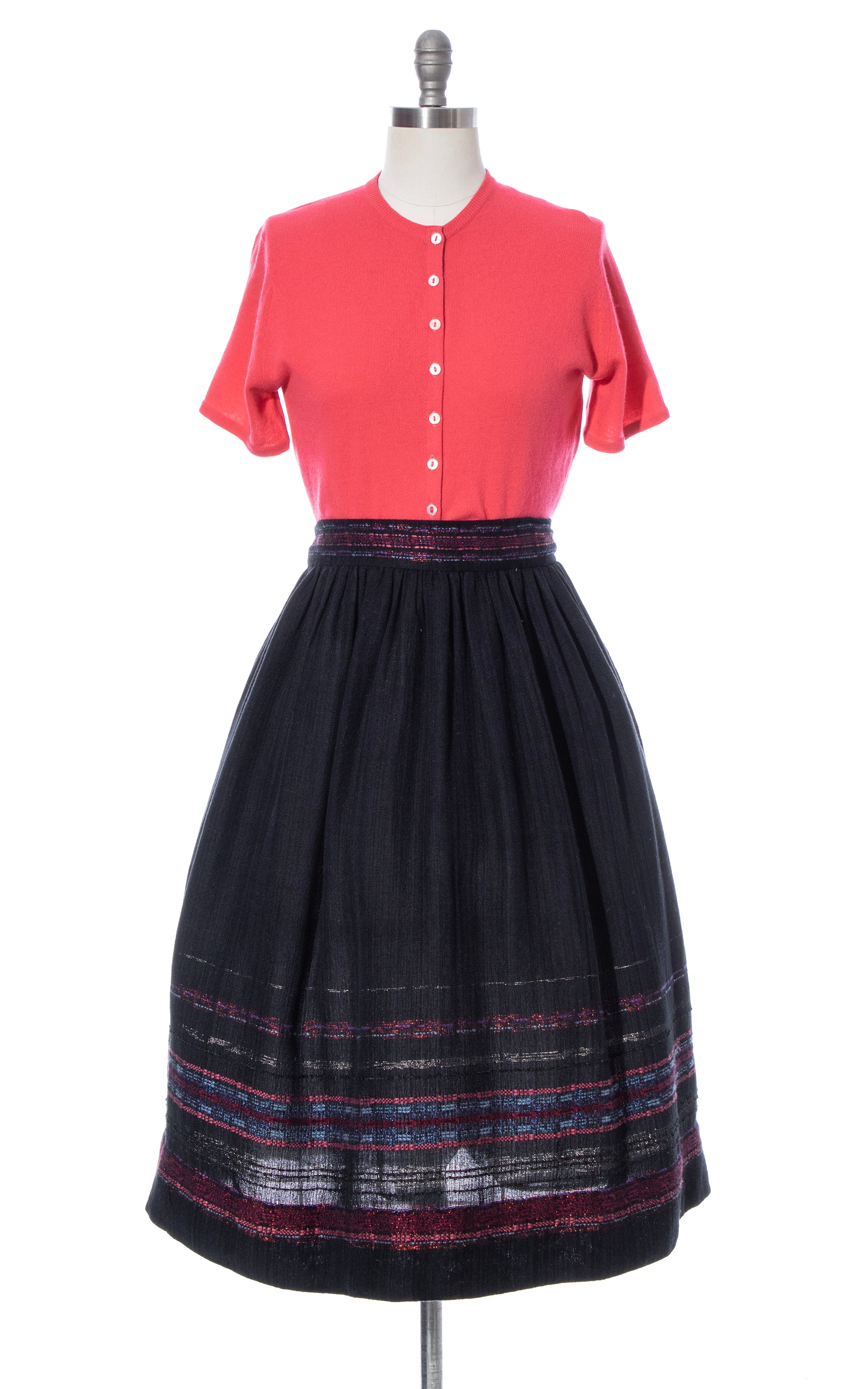 1960s 2025 striped skirt