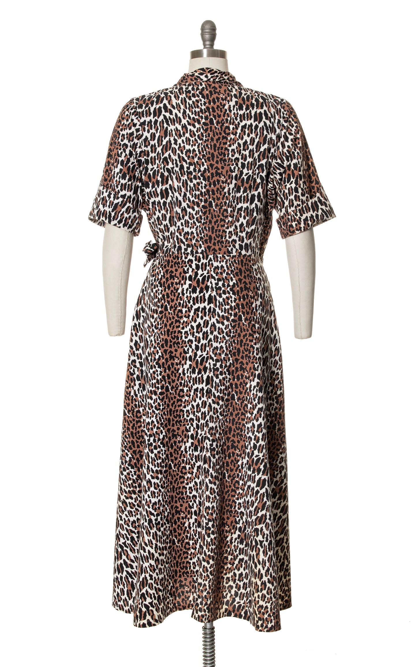 1970s Leopard Print Maxi Wrap Dress | small/medium