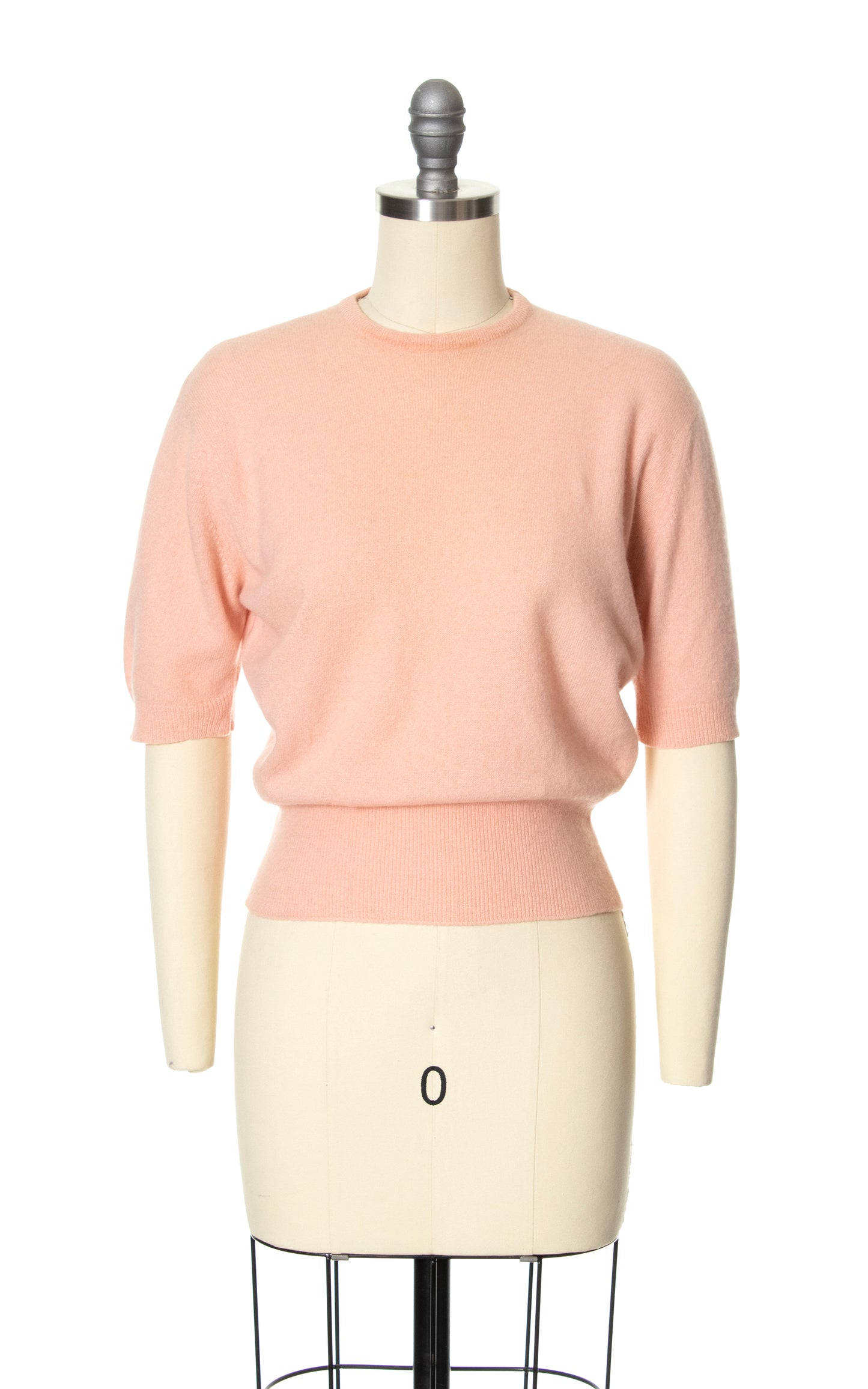 Vintage 50s 1950s DALTON Light Pink Knit Cashmere Sweater Top BirthdayLifeVintage