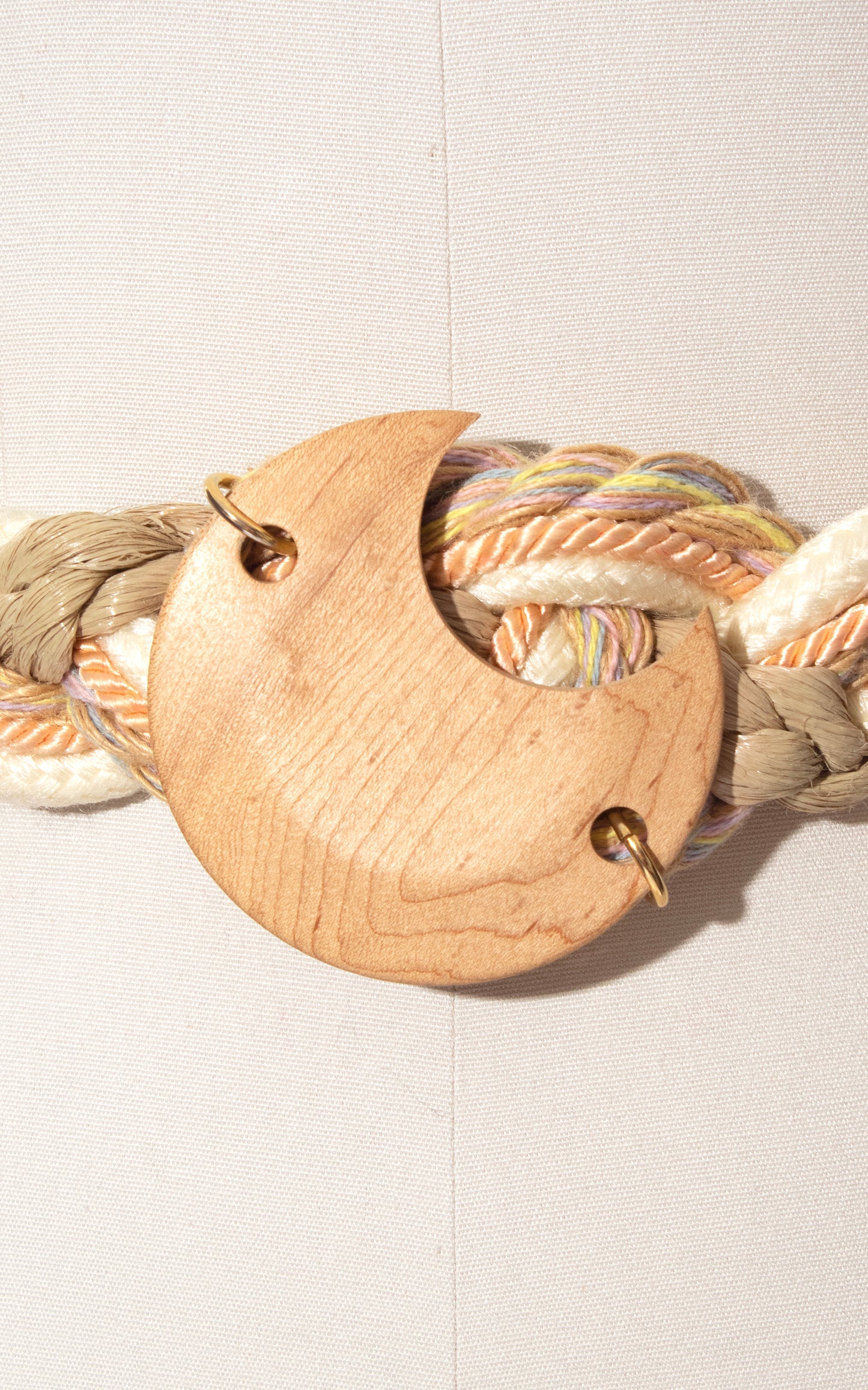 1980s Wooden Moon Braided Belt | medium